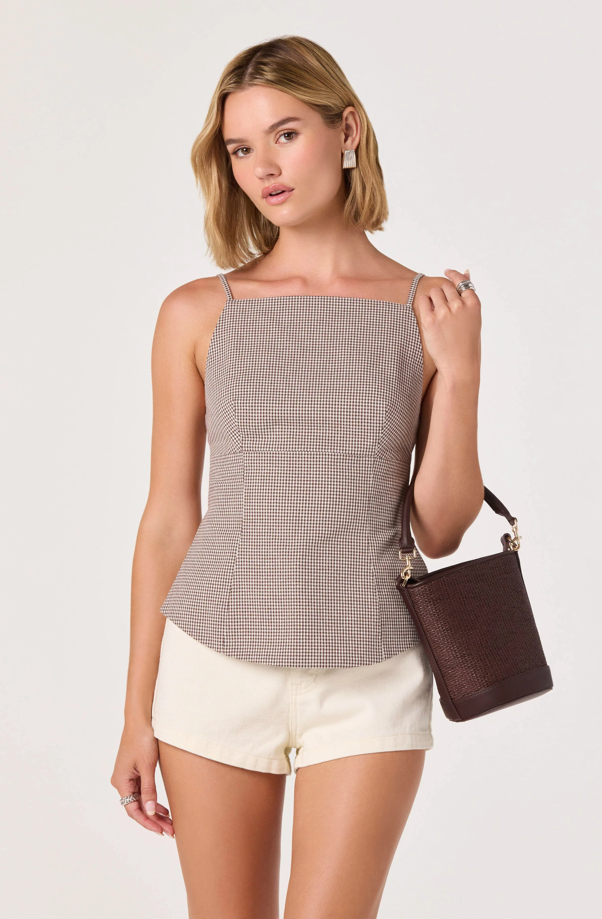 Nora Gingham Open-Back Top - Image 3