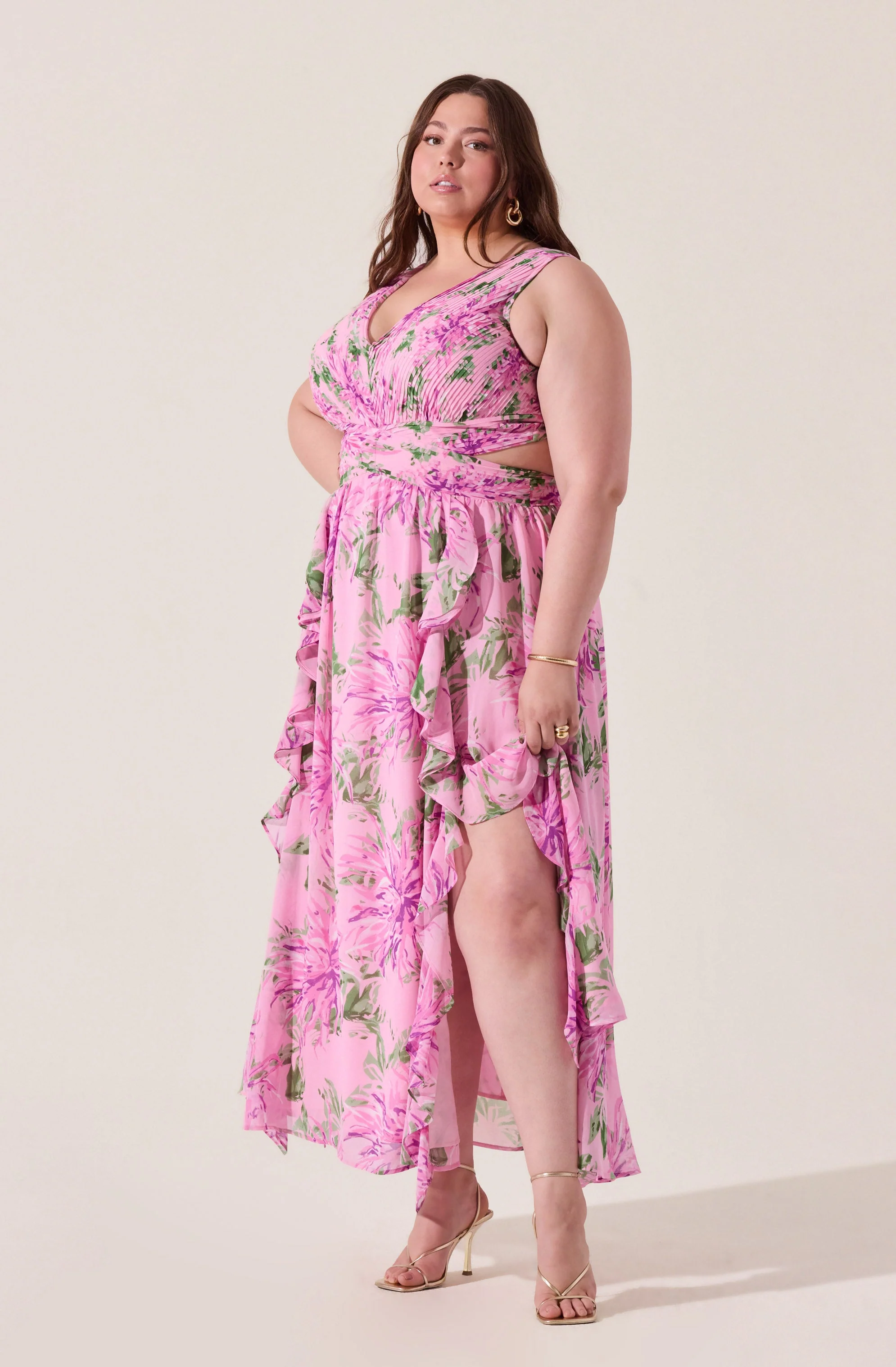 Noya Floral Cutout Maxi Dress - Image 14