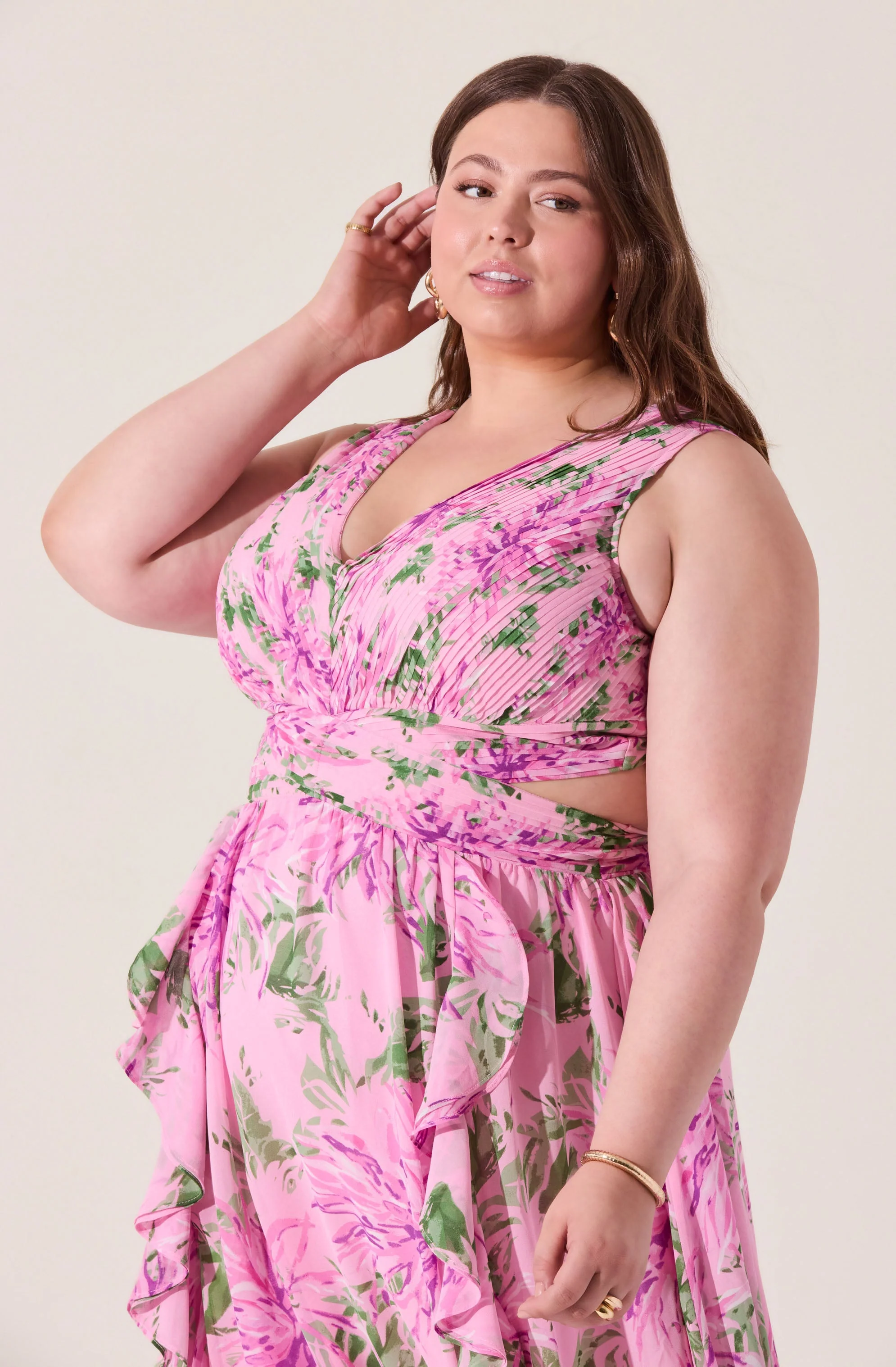 Noya Floral Cutout Maxi Dress - Image 15