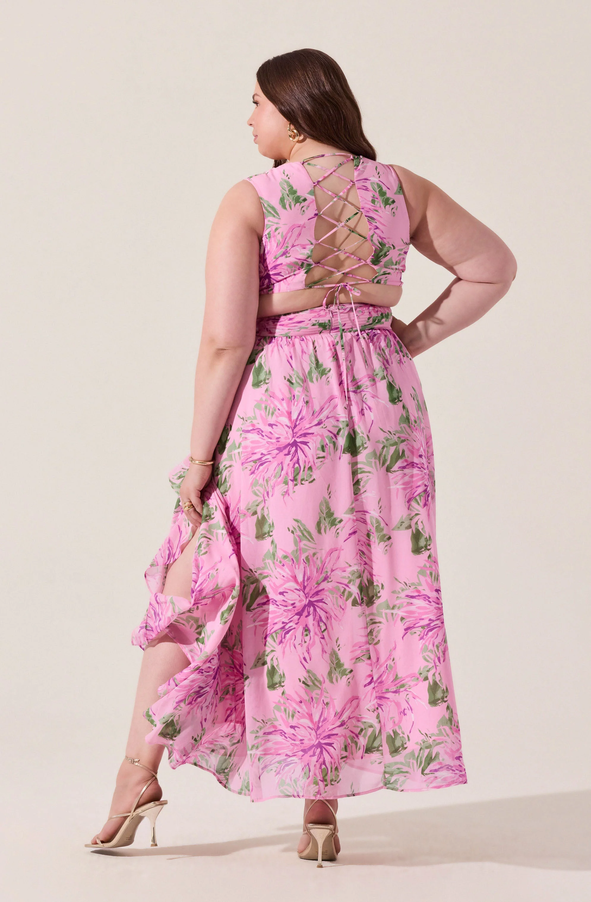 Noya Floral Cutout Maxi Dress - Image 16