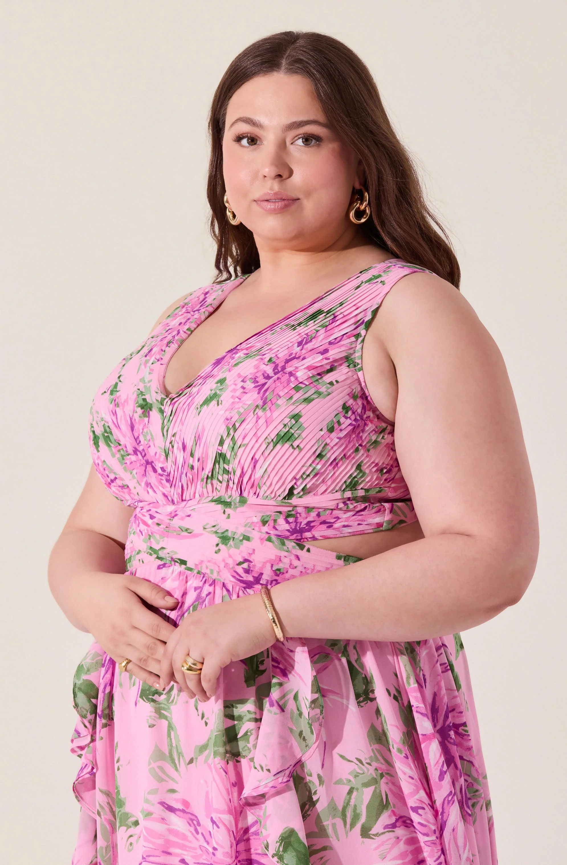 Noya Floral Cutout Maxi Dress - Image 17