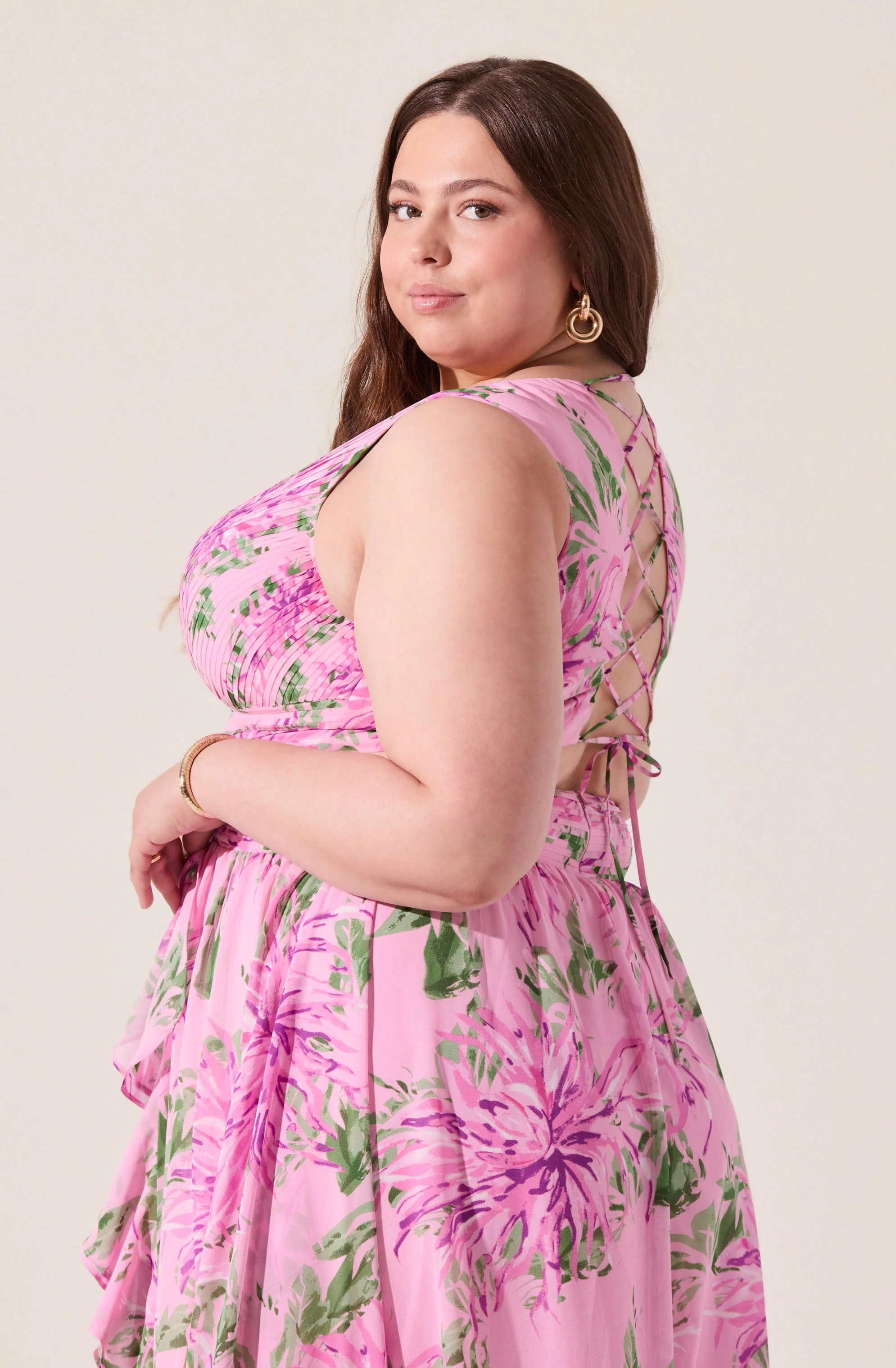 Noya Floral Cutout Maxi Dress - Image 18