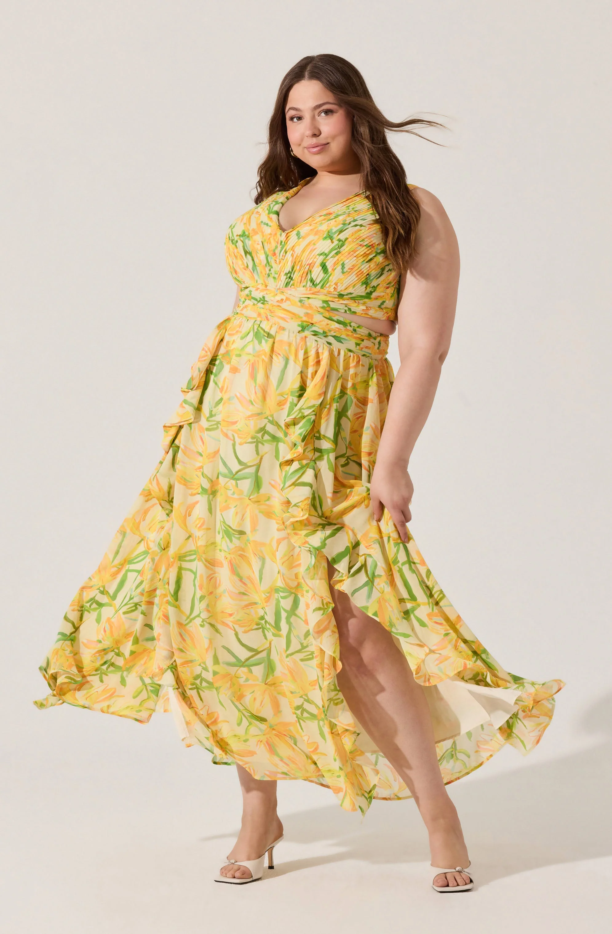 Noya Floral Cutout Maxi Dress - Image 19