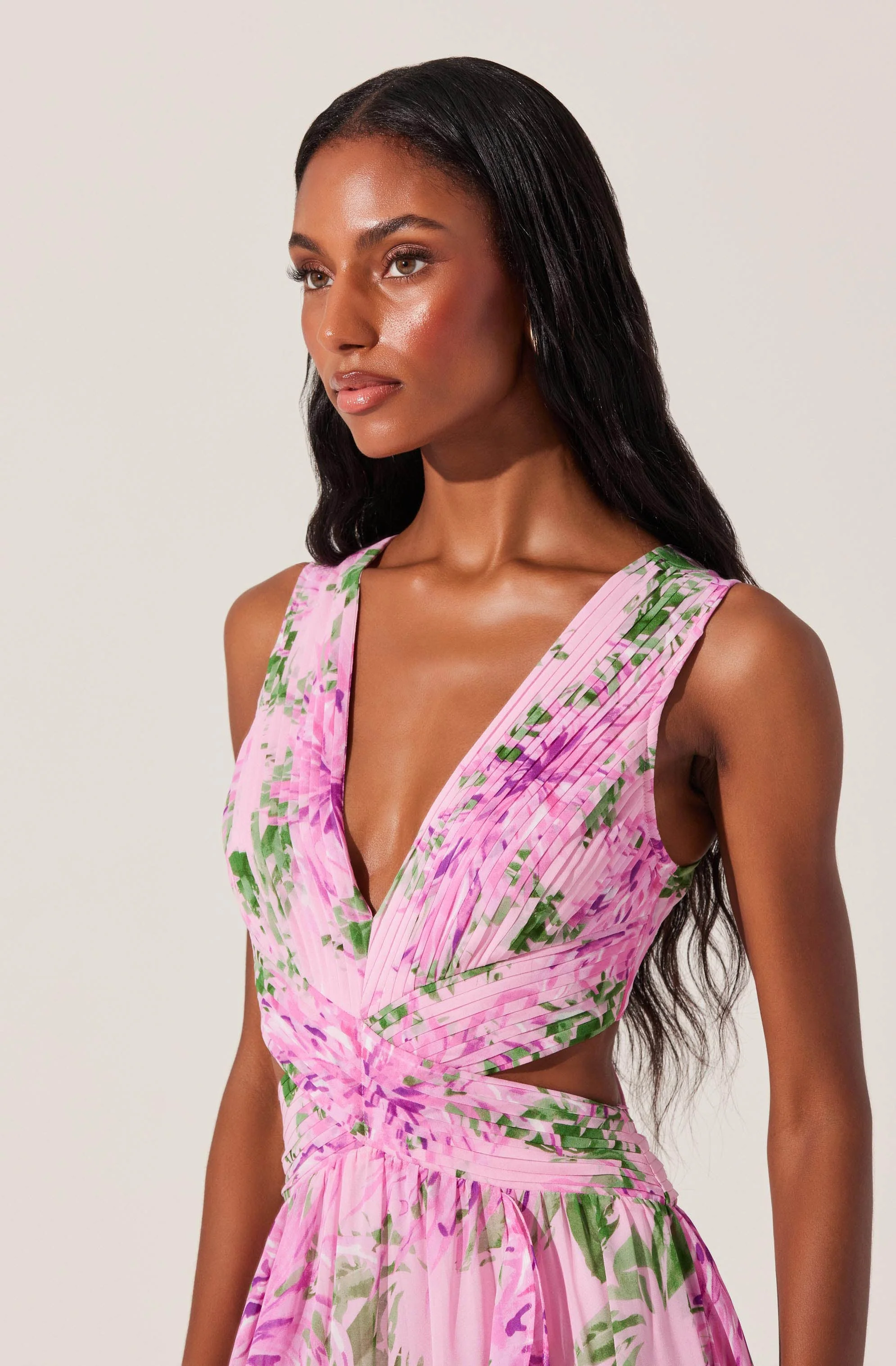 Noya Floral Cutout Maxi Dress - Image 2