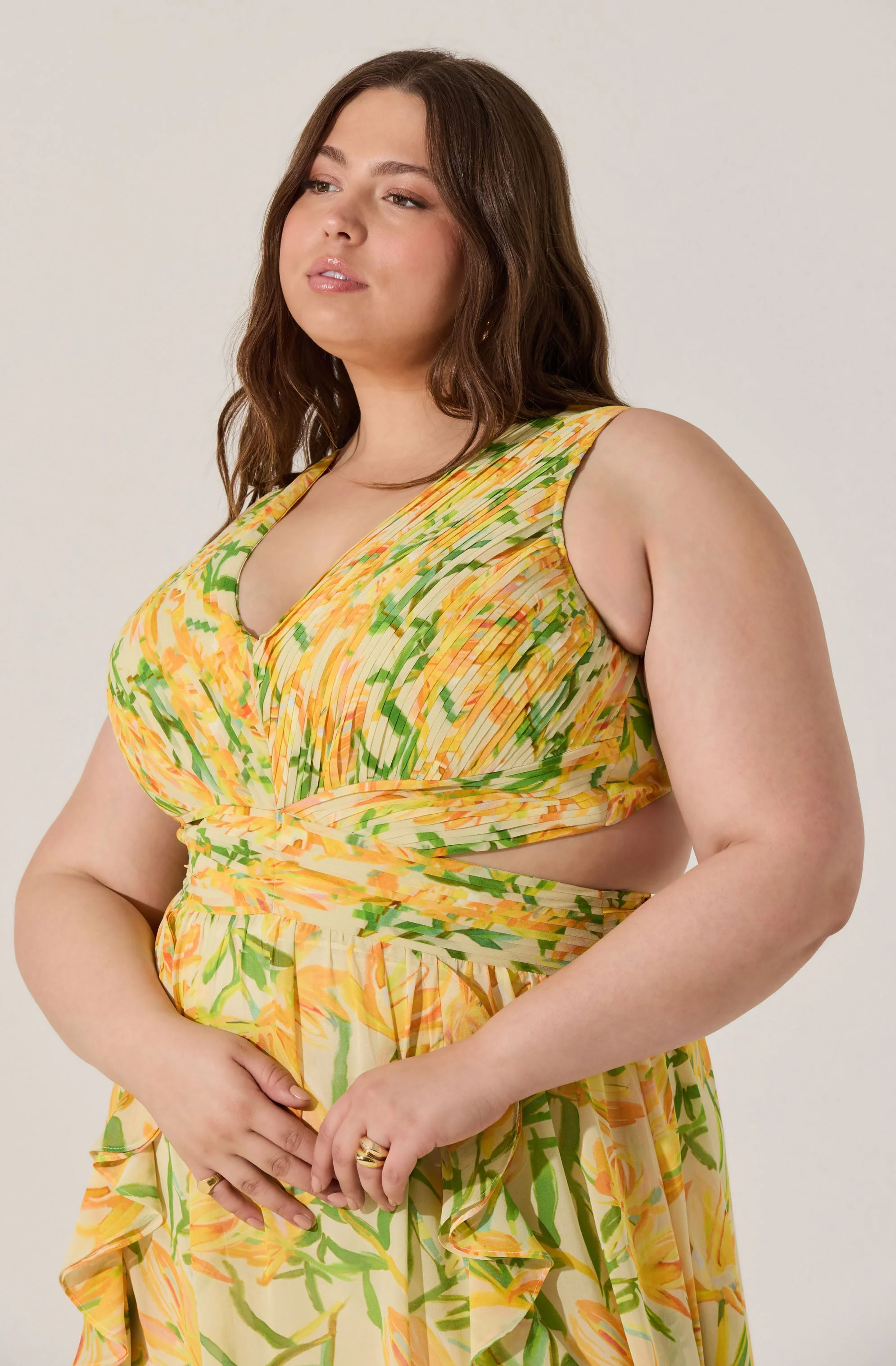 Noya Floral Cutout Maxi Dress - Image 20