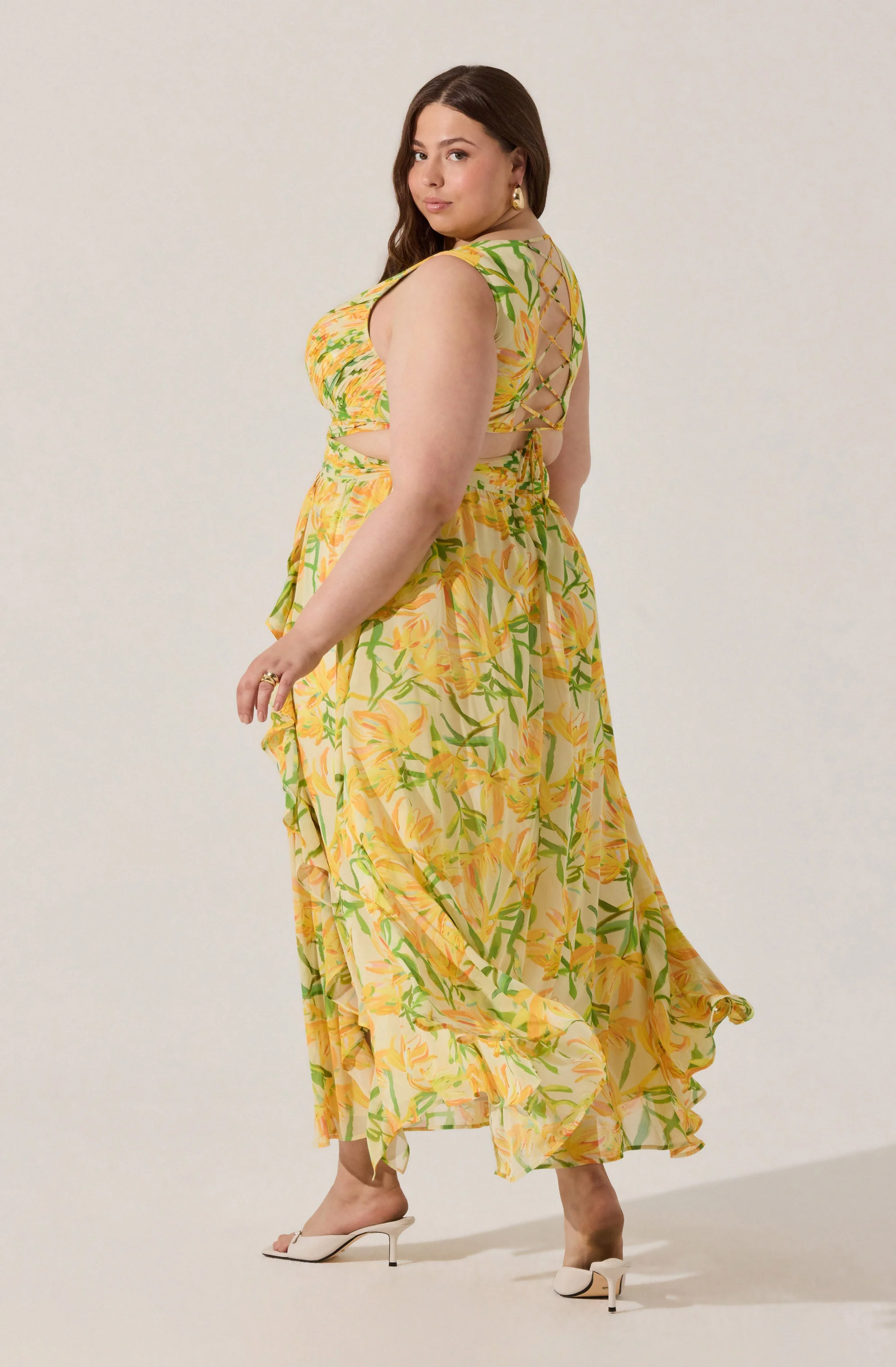 Noya Floral Cutout Maxi Dress - Image 21