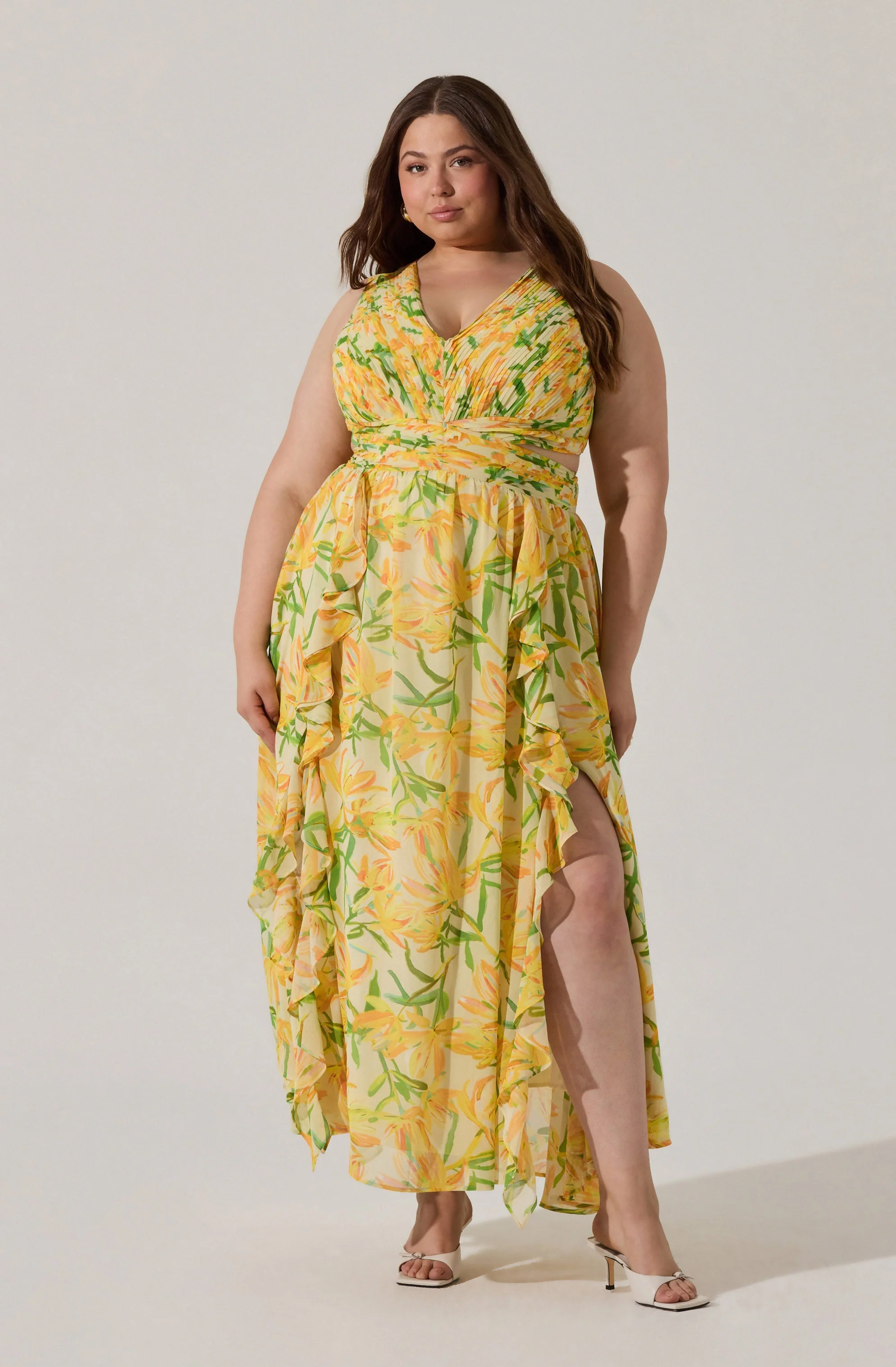 Noya Floral Cutout Maxi Dress - Image 23