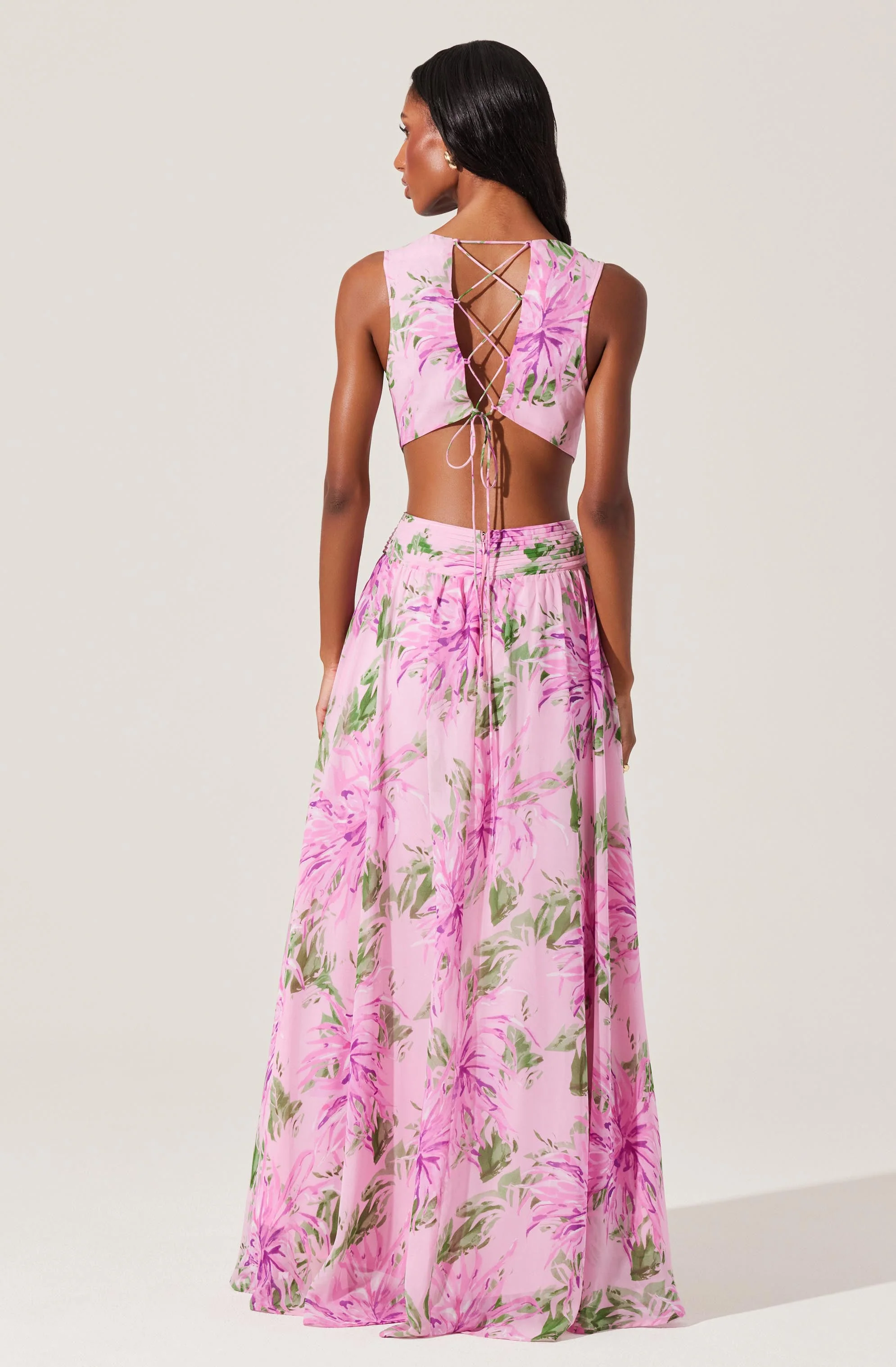 Noya Floral Cutout Maxi Dress - Image 3