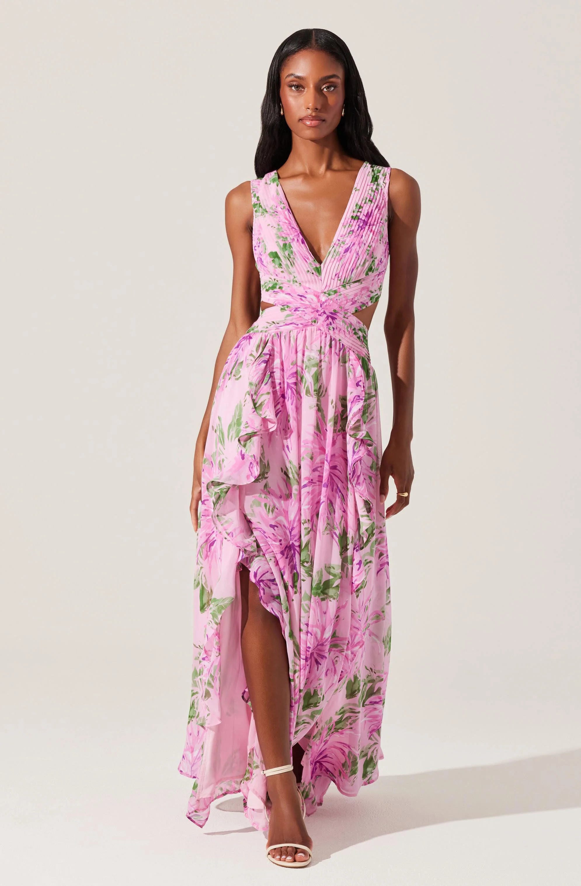 Noya Floral Cutout Maxi Dress - Image 5