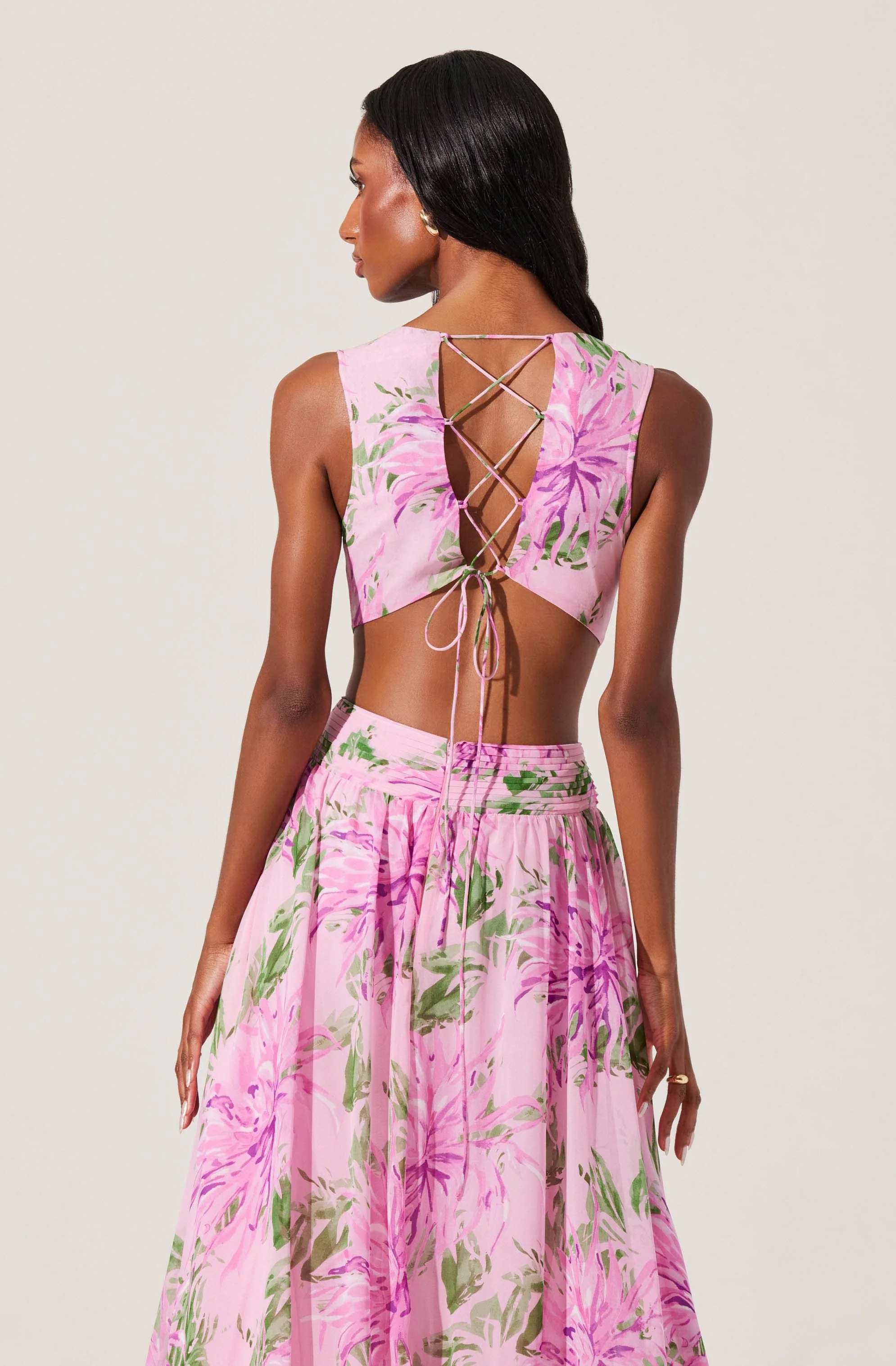 Noya Floral Cutout Maxi Dress - Image 6