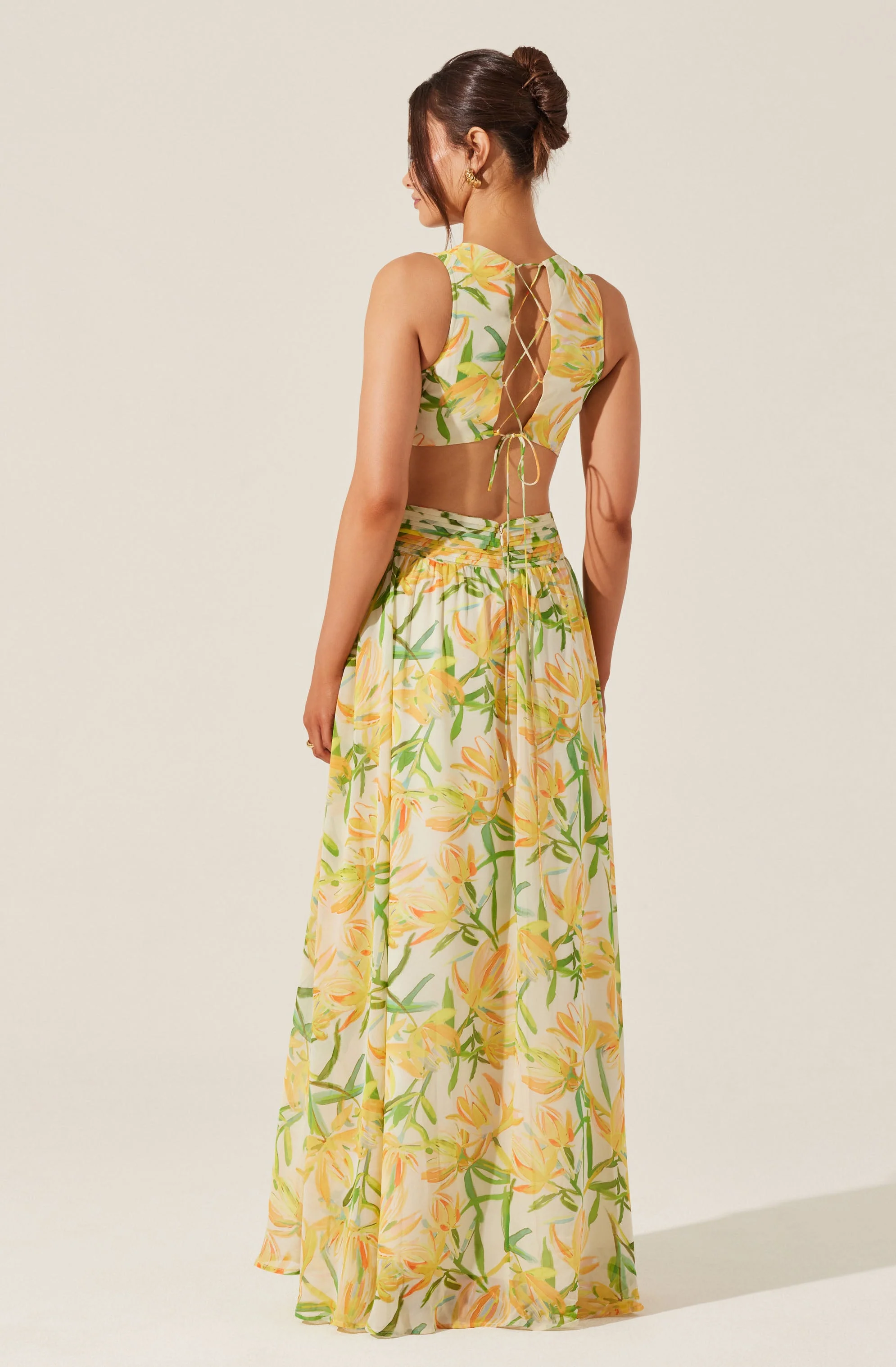 Noya Floral Cutout Maxi Dress - Image 9