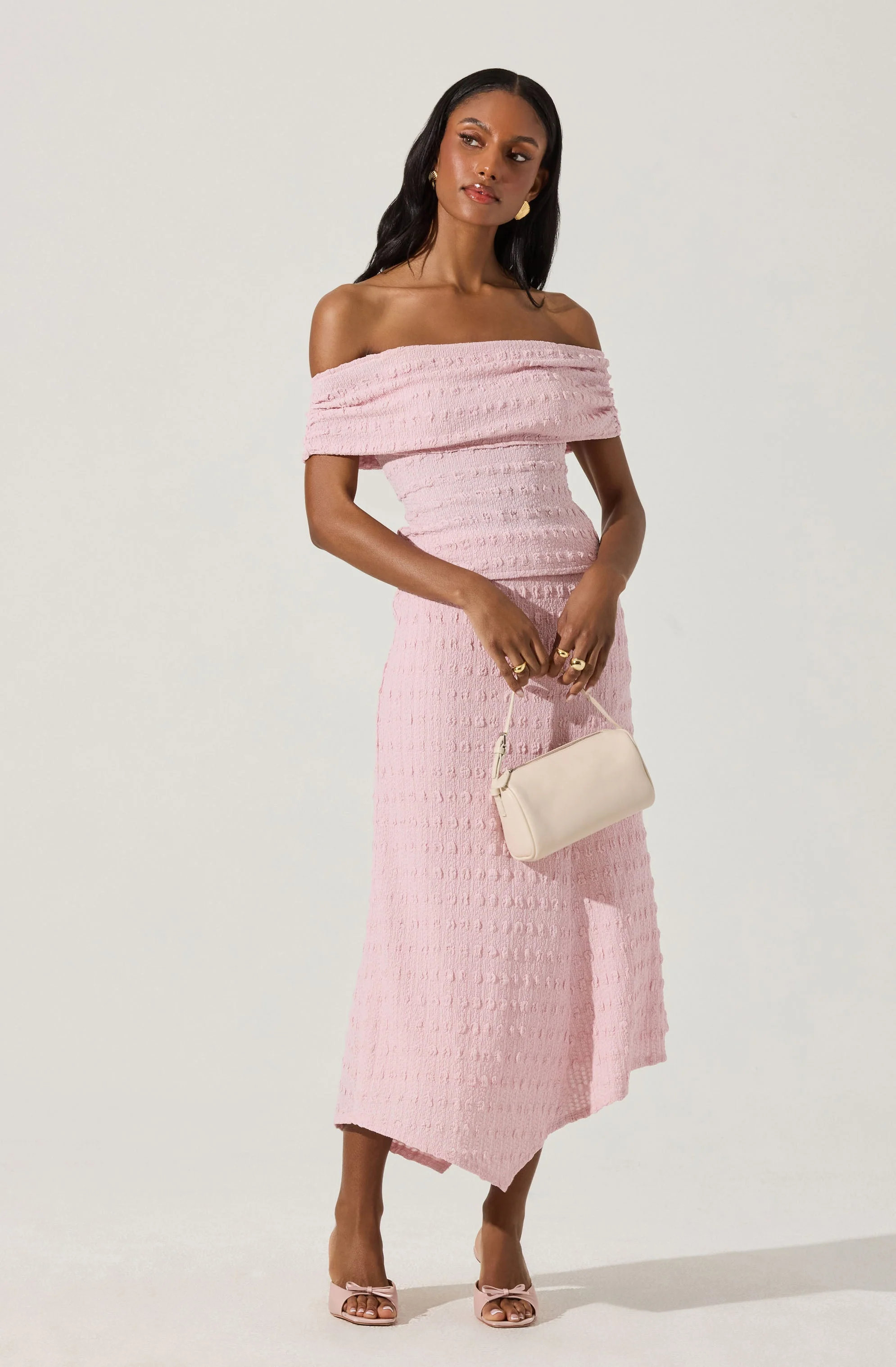Off Shoulder Textured Knit Top - Image 10