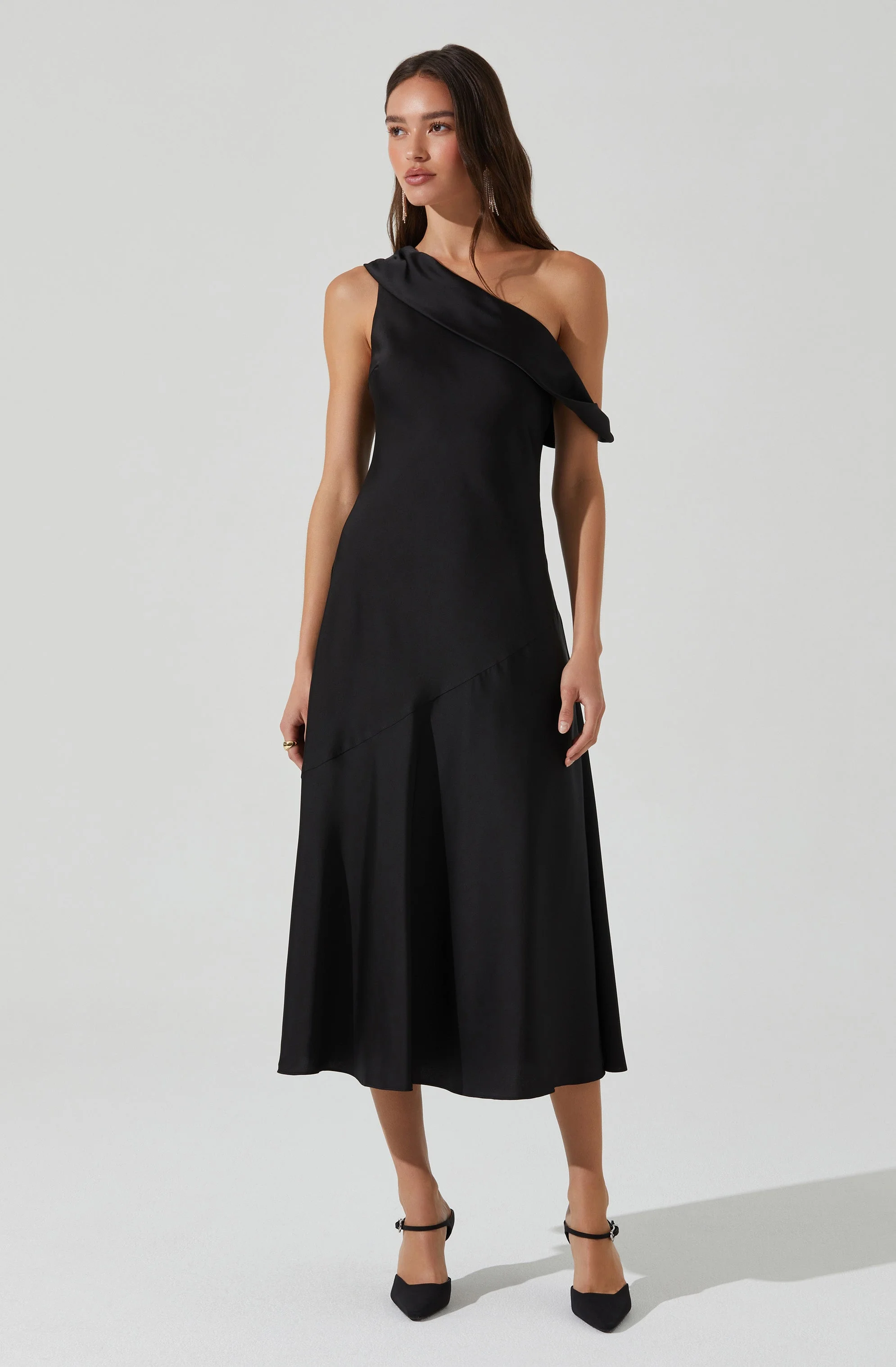 Orissa Satin Off Shoulder Dress - Image 3