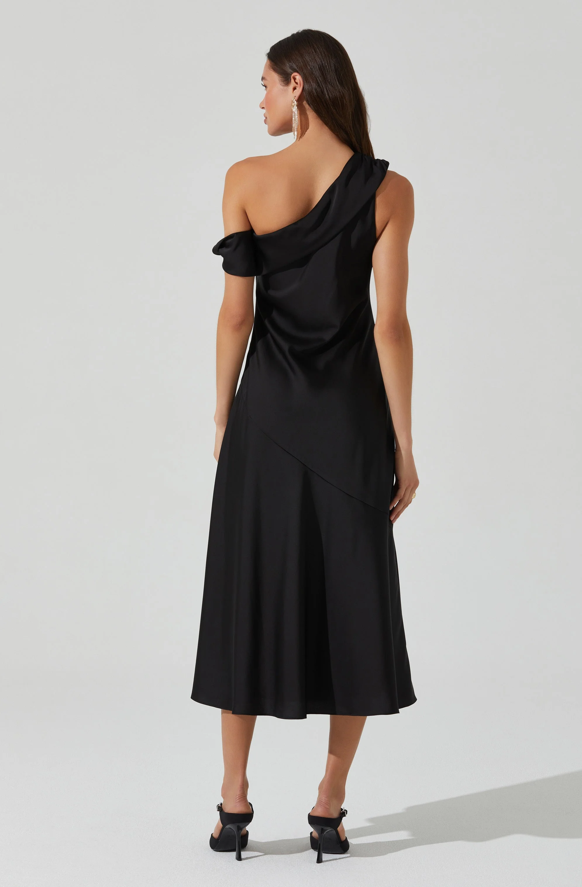 Orissa Satin Off Shoulder Dress - Image 4