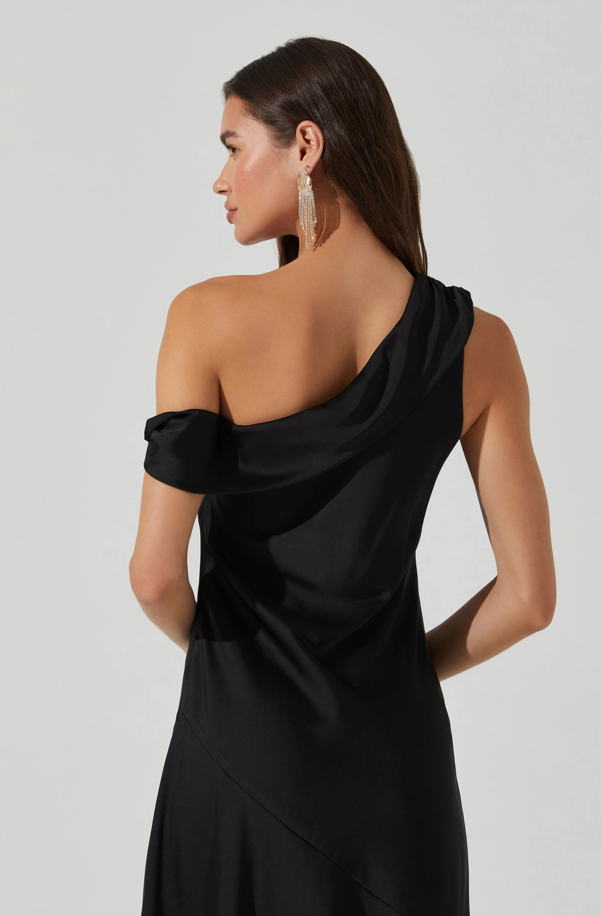 Orissa Satin Off Shoulder Dress - Image 6