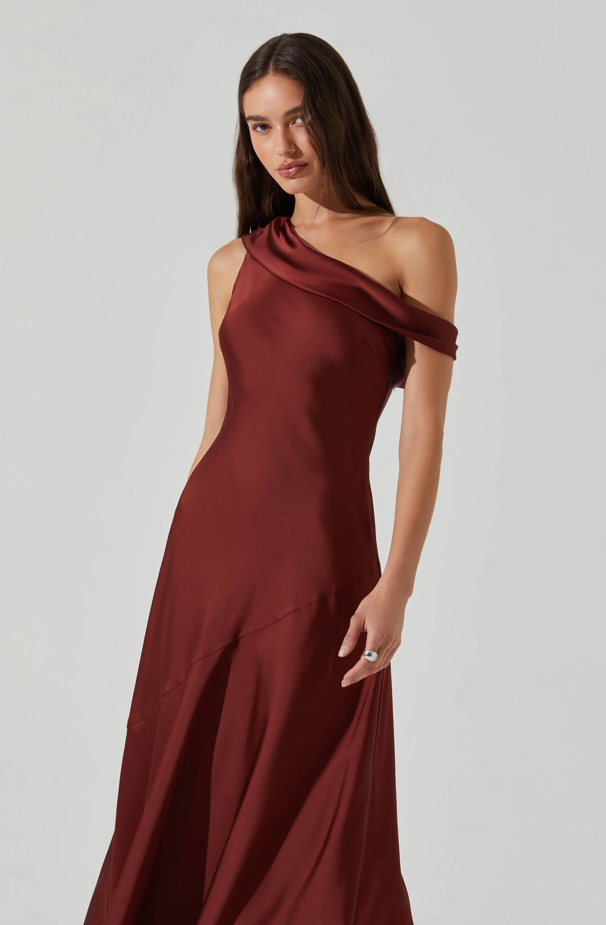 Orissa Satin Off Shoulder Dress - Image 8
