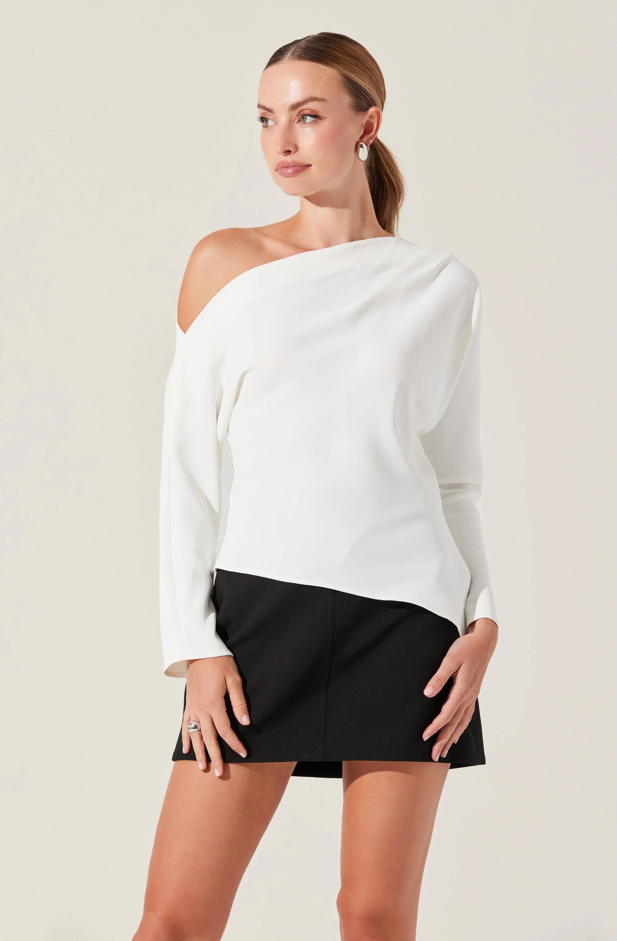 Orlia Off Shoulder Asymmetric Top - Image 7