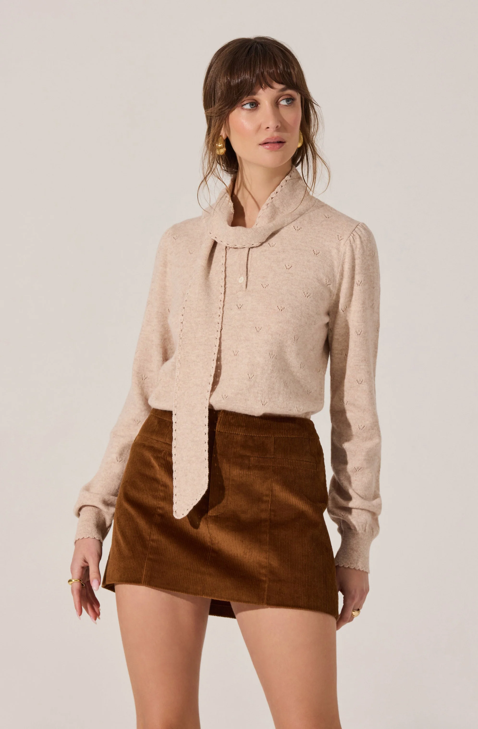 Ovalia Scarf Neck Sweater - Image 5
