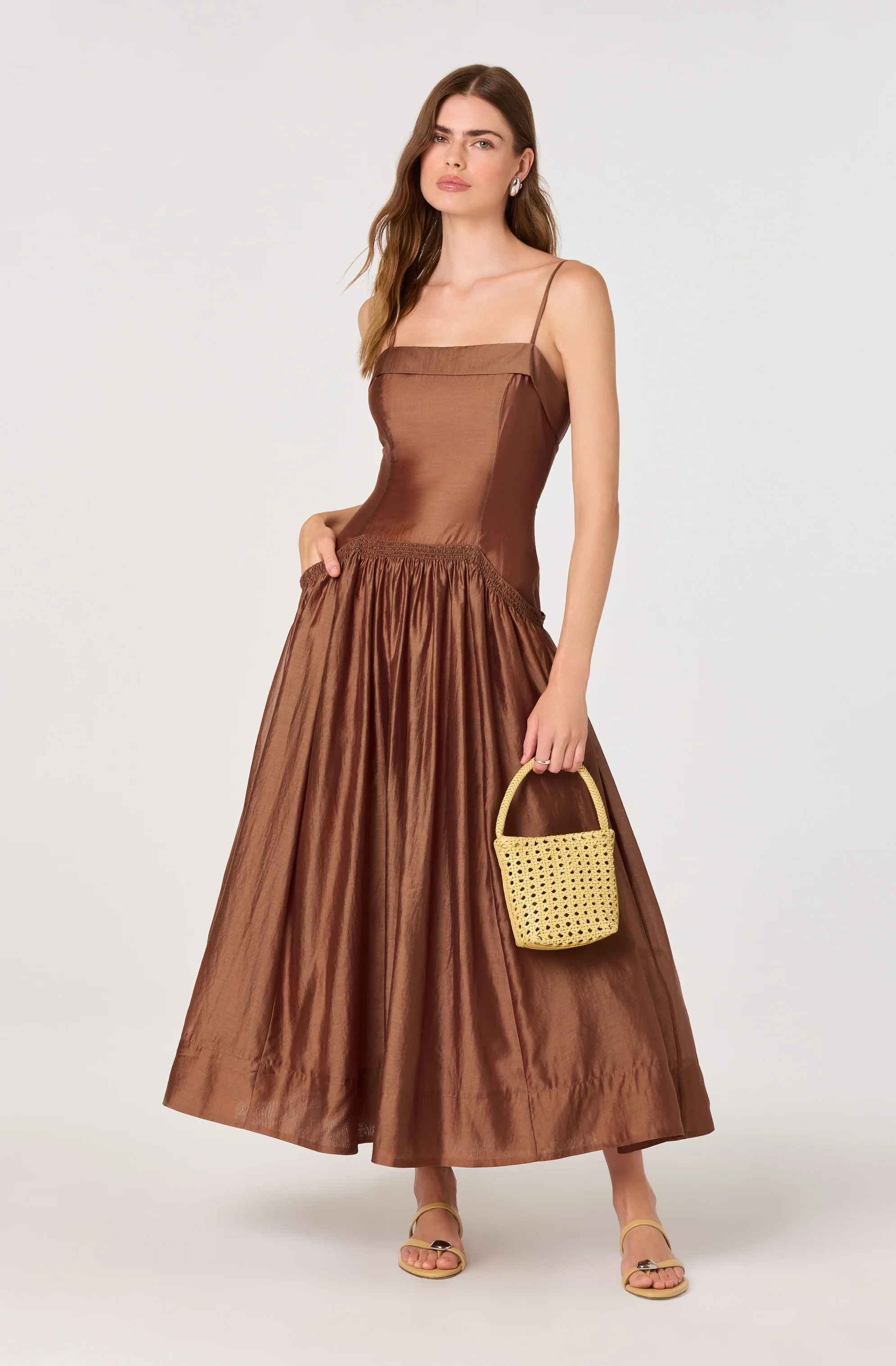 Ovina Smocked Drop-Waist Maxi Dress - Image 4