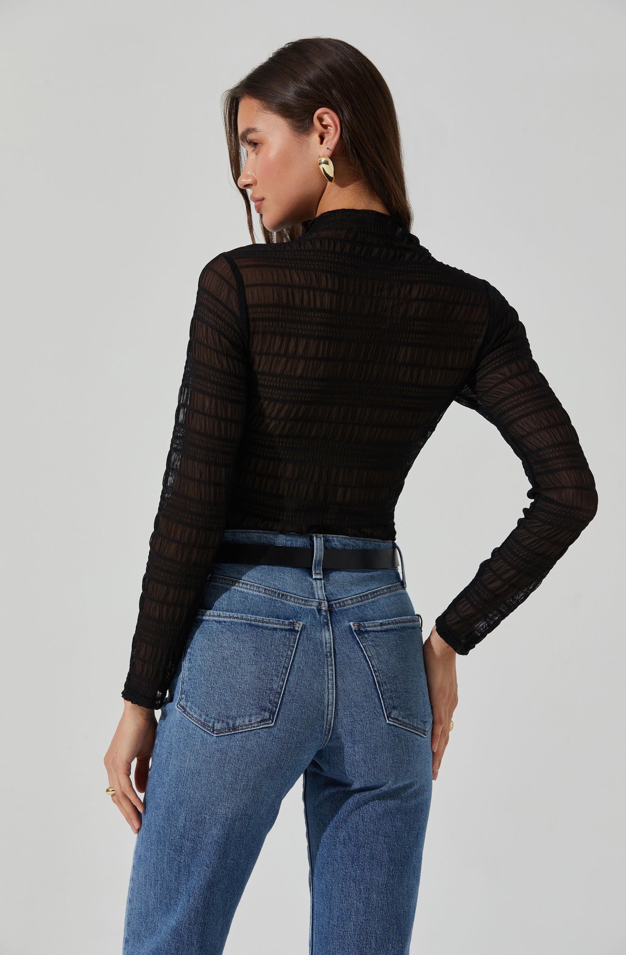 Owena Sheer 3D Ruffle Top - Image 6