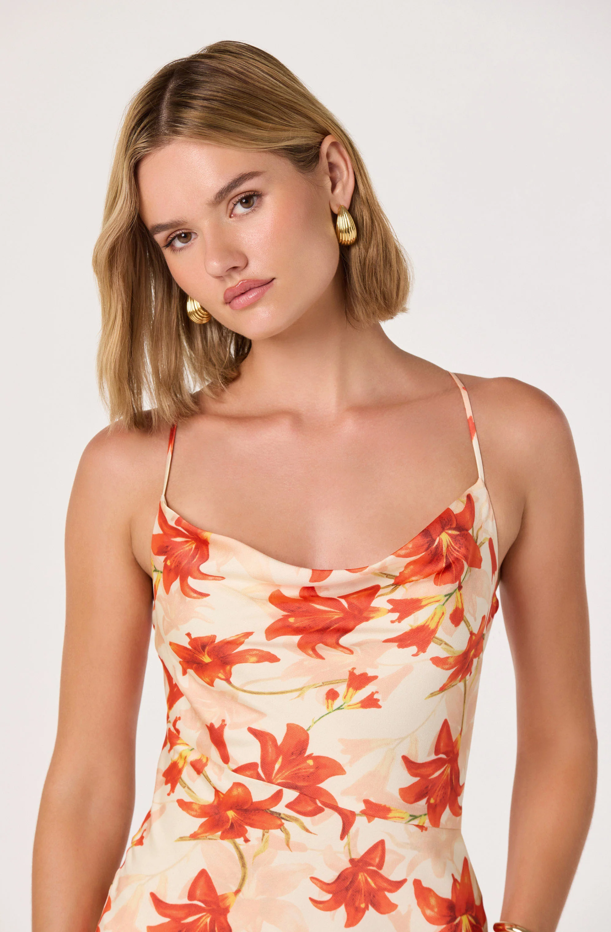 Paloma Cowl Neck Asymmetric Mini Dress - Image 5