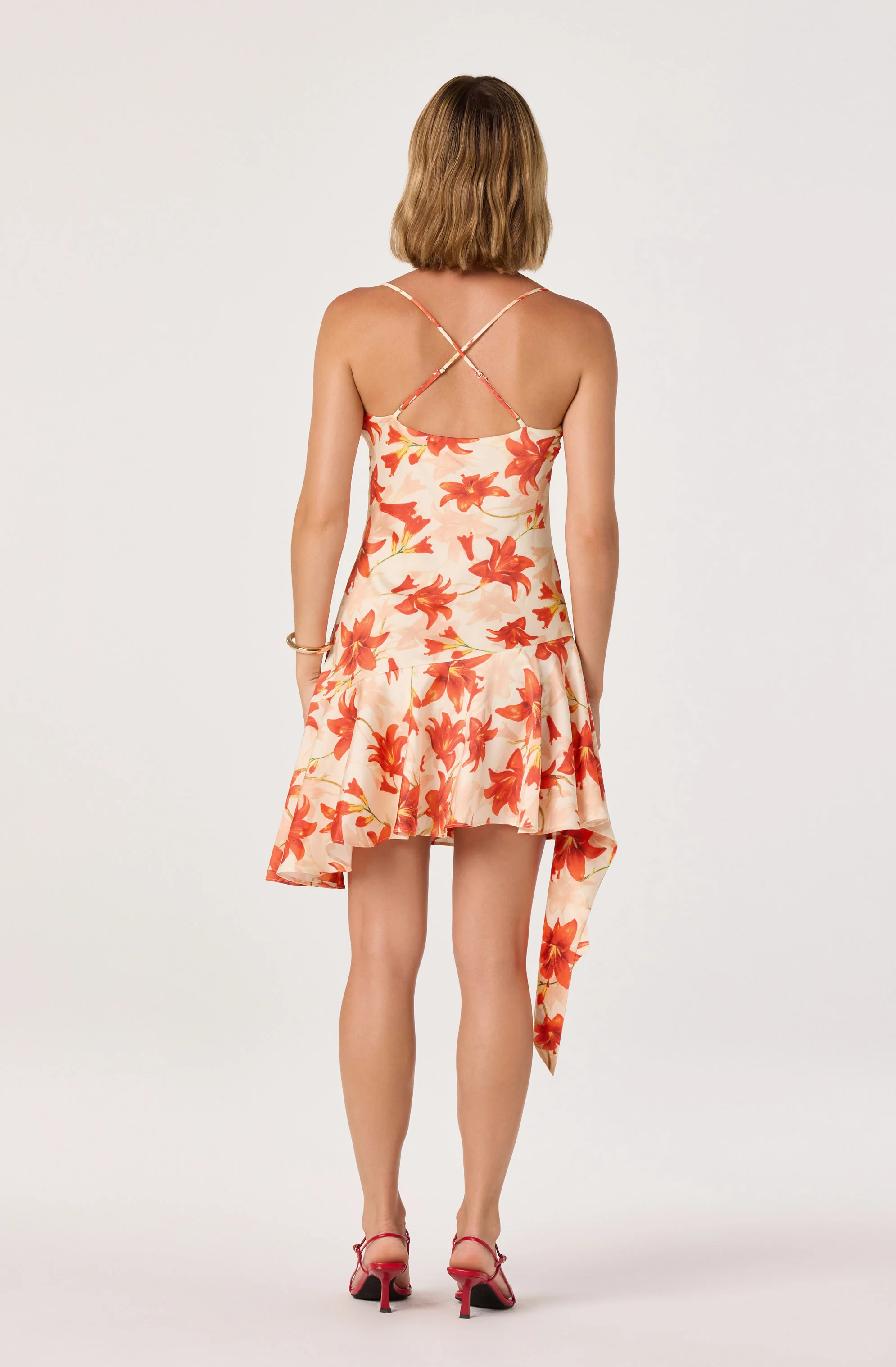 Paloma Cowl Neck Asymmetric Mini Dress - Image 6