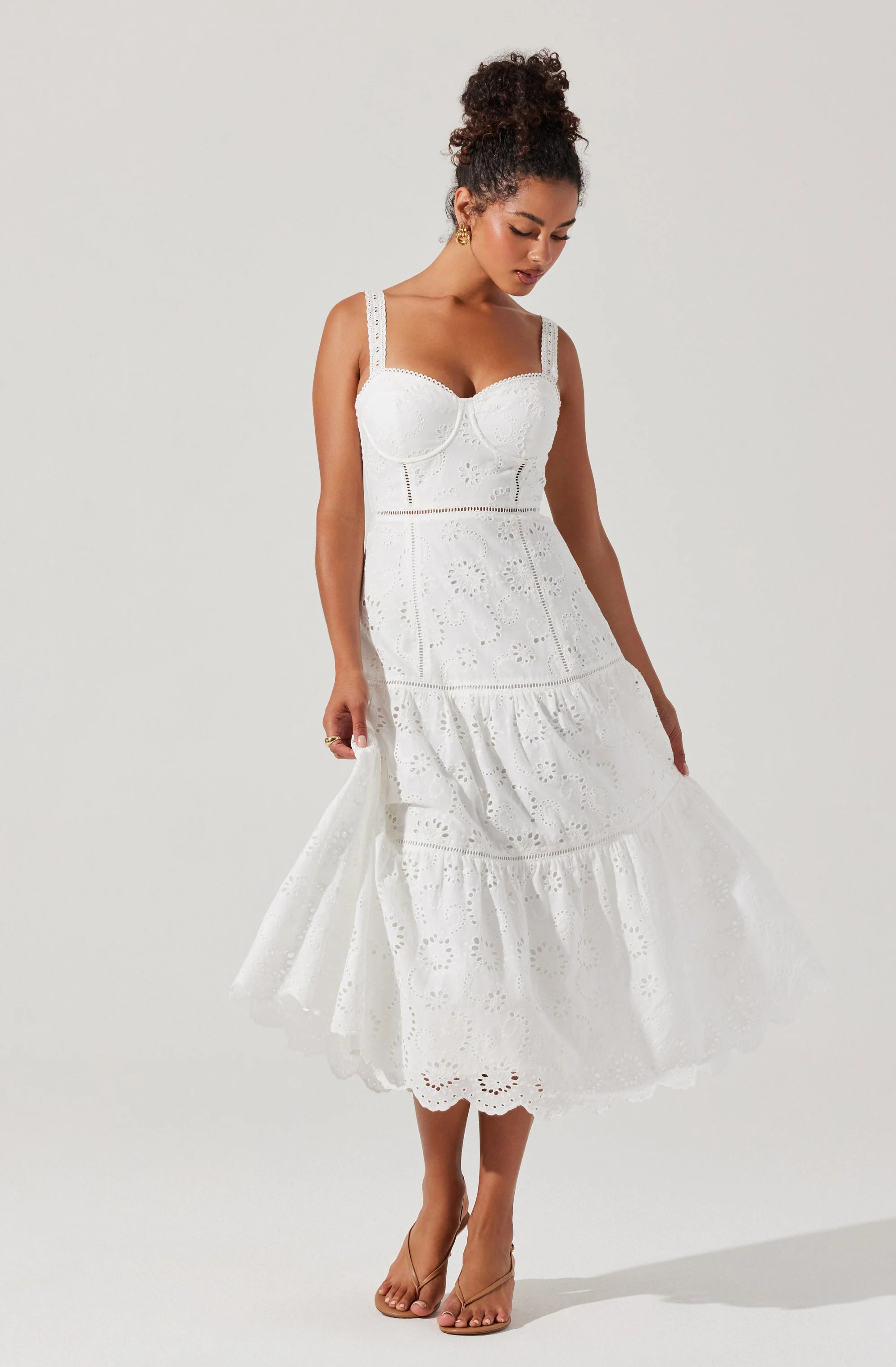 Pellagia Eyelet Midi Dress - Image 4