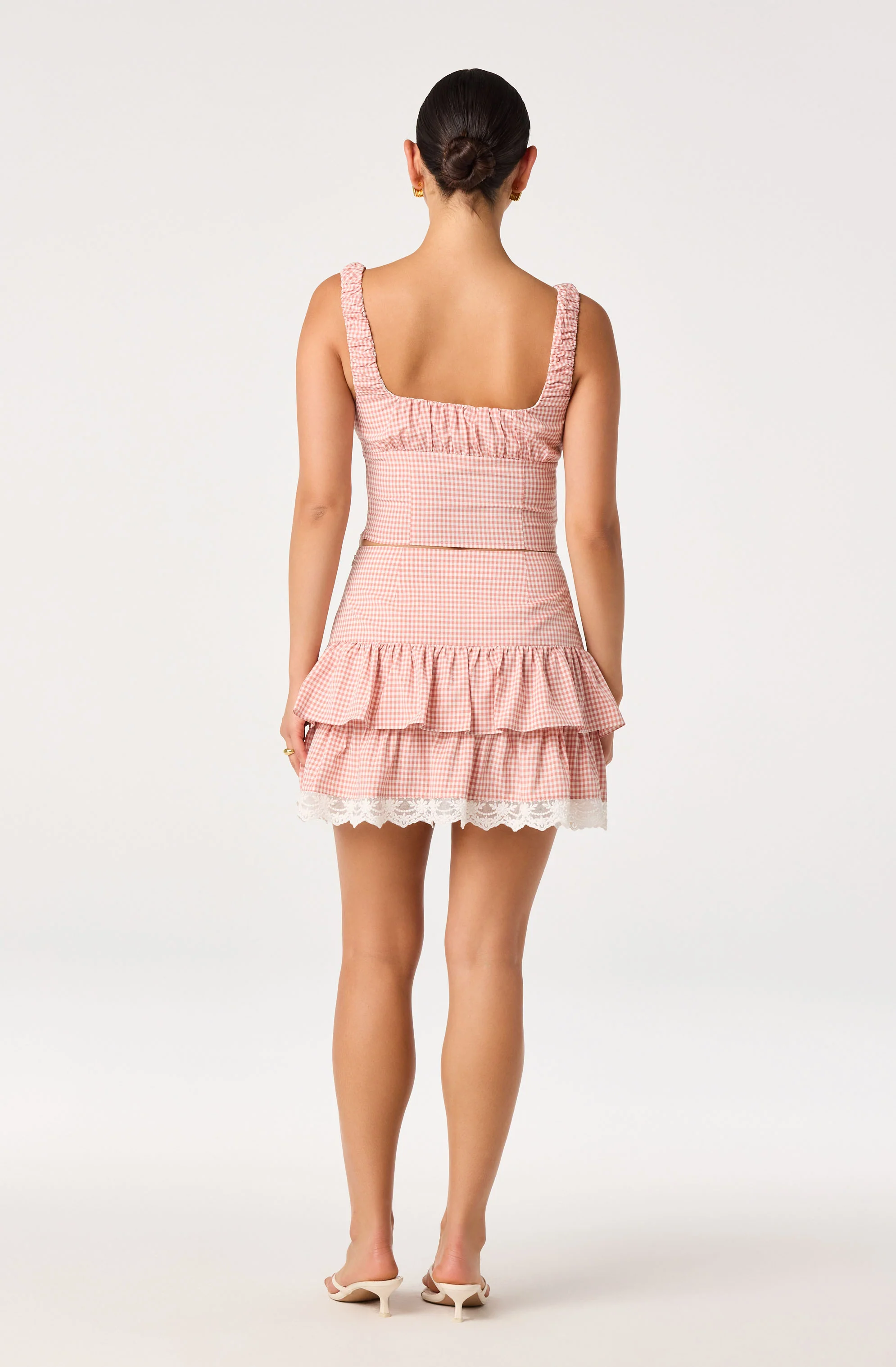 Penny Gingham Bustier Crop Top - Image 9