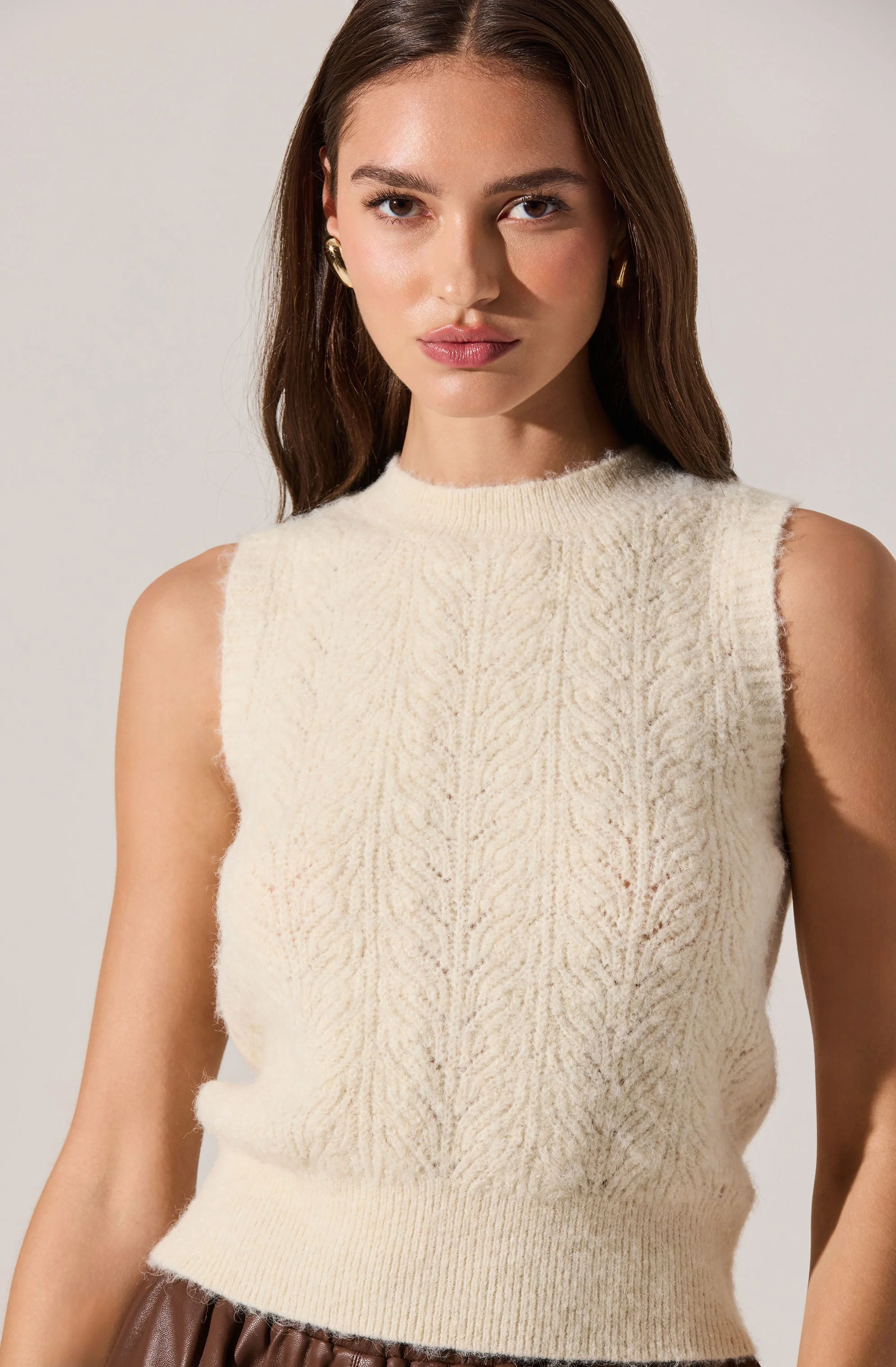 Pernille Cable Knit Sweater Tank - Image 2