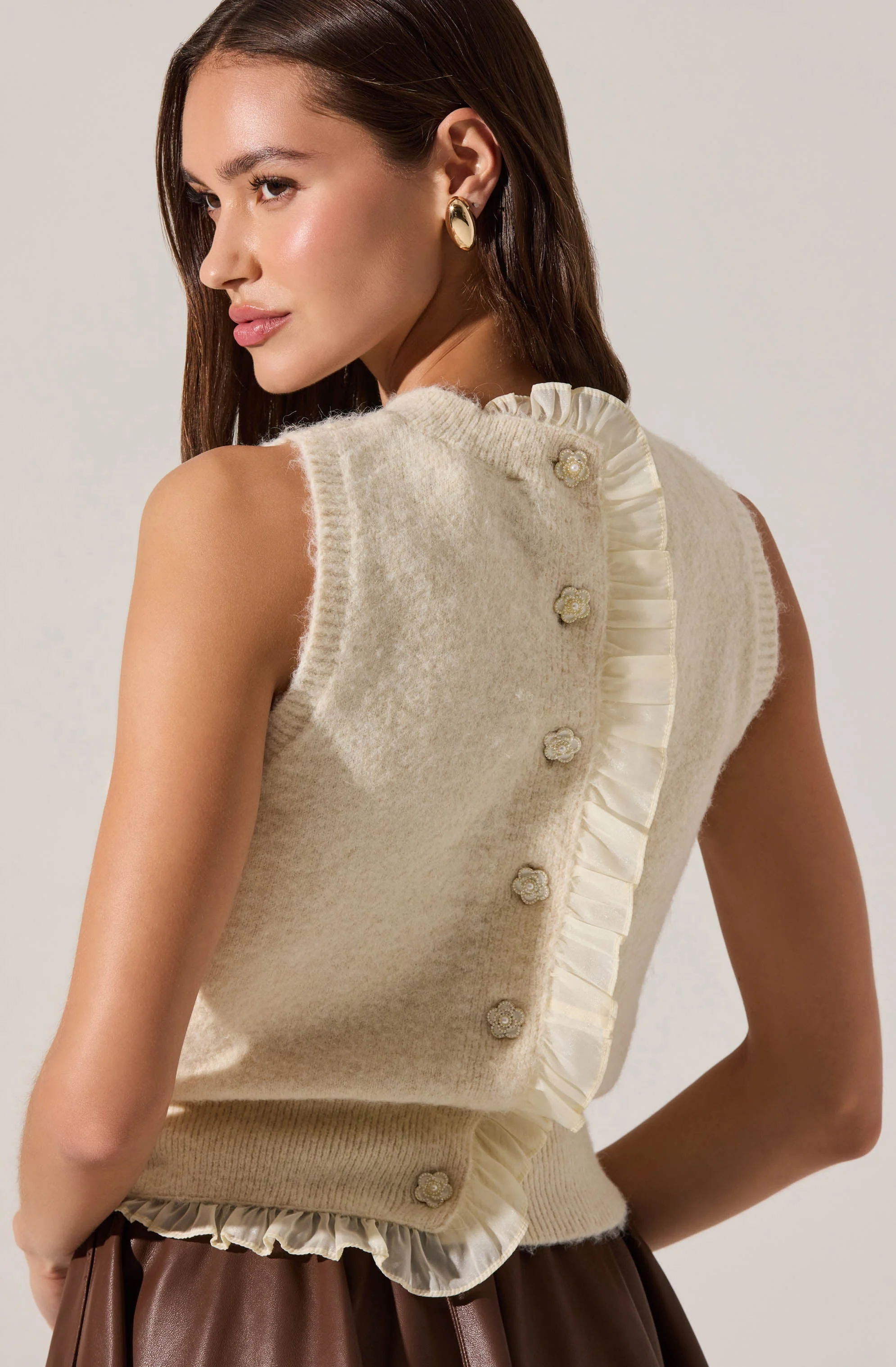 Pernille Cable Knit Sweater Tank - Image 4