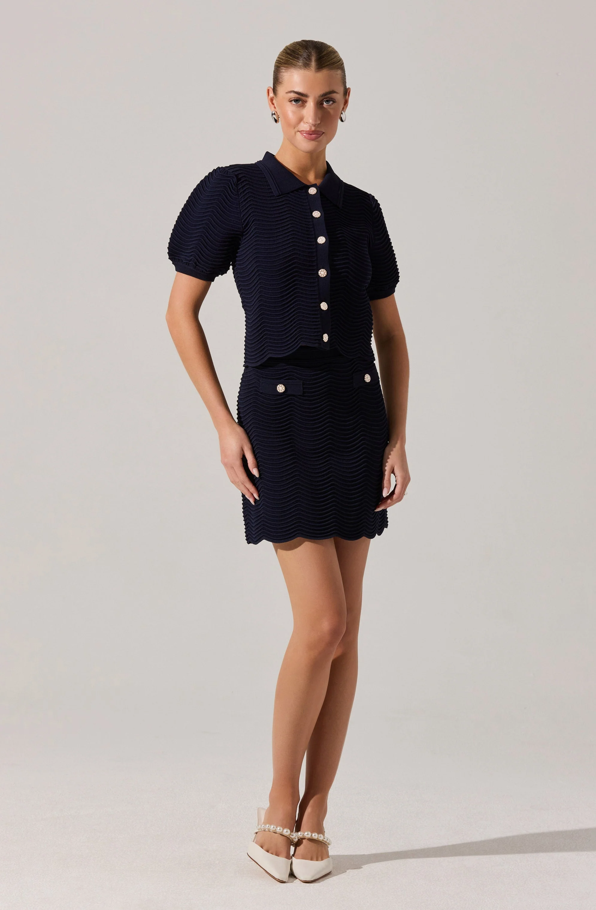 Perrine Scalloped Mini Skirt - Image 4