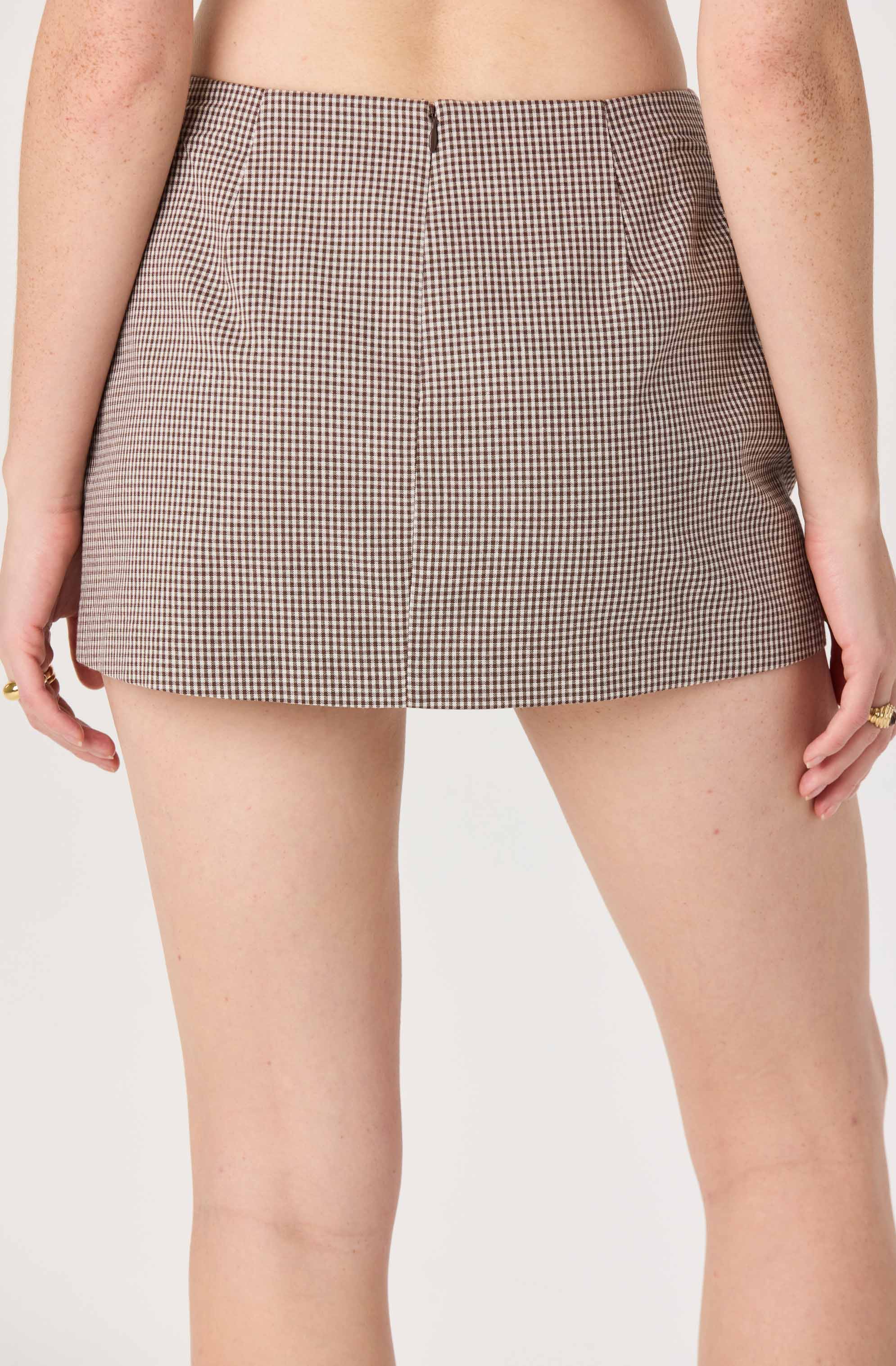 Pini Gingham Mini Skort - Image 4
