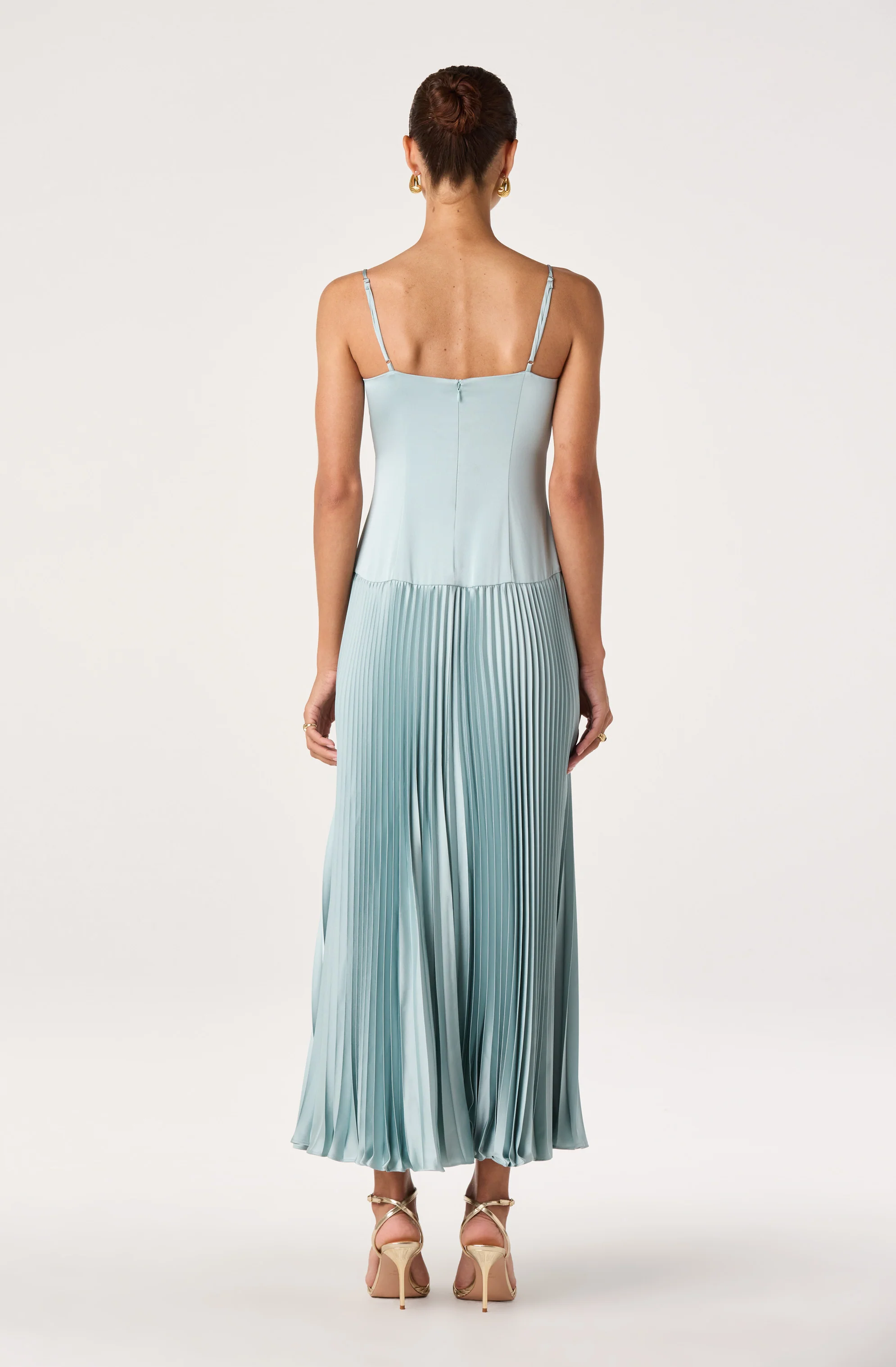 Pleated Drop Waist Maxi Dress - Image 15