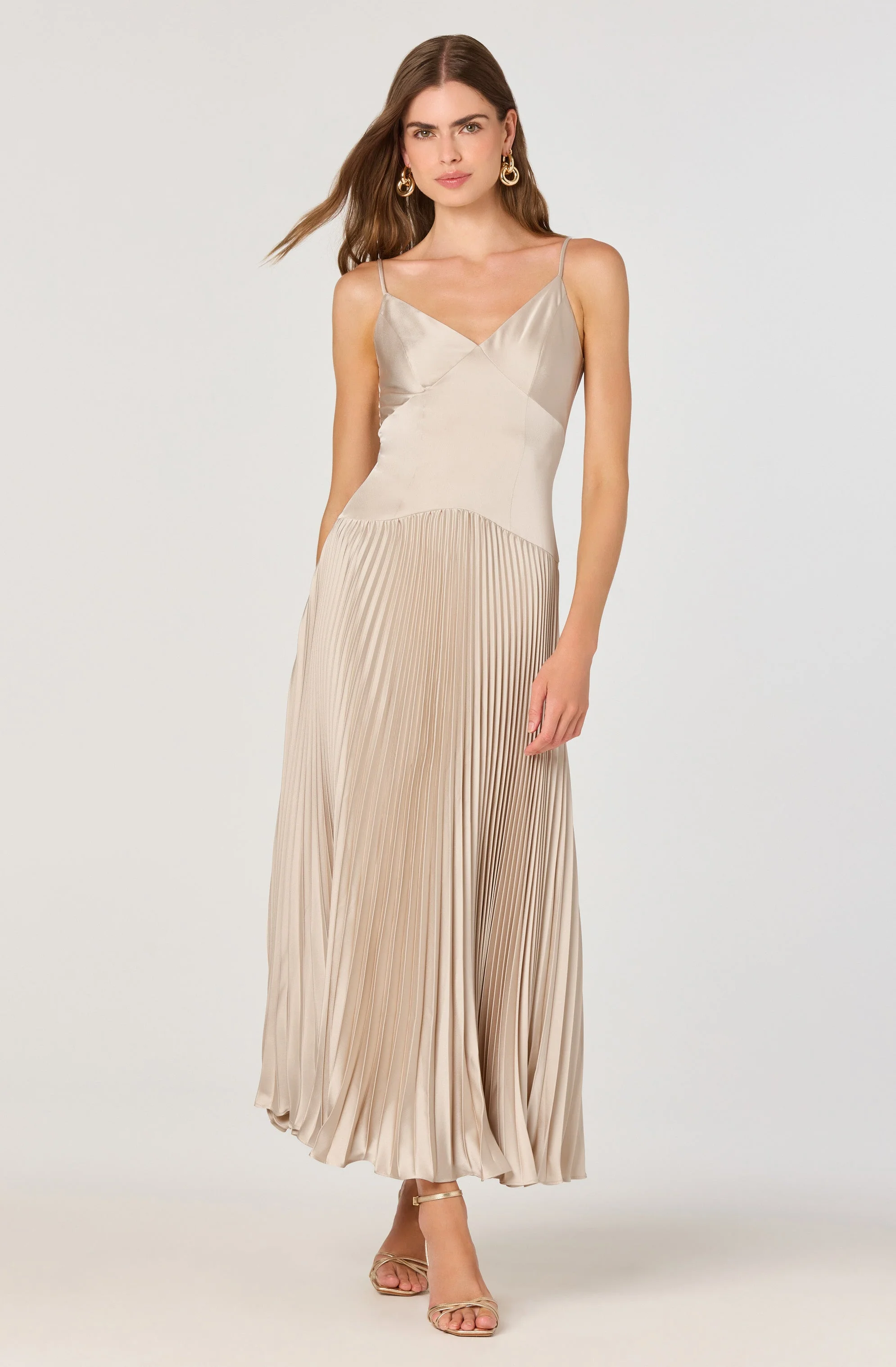 Pleated Drop Waist Maxi Dress - Image 22
