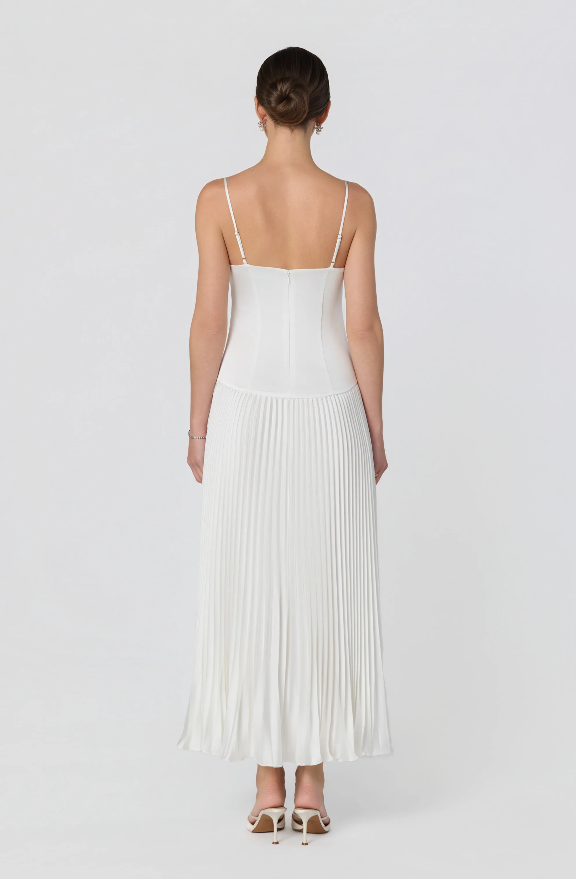 Pleated Drop Waist Maxi Dress - Image 9