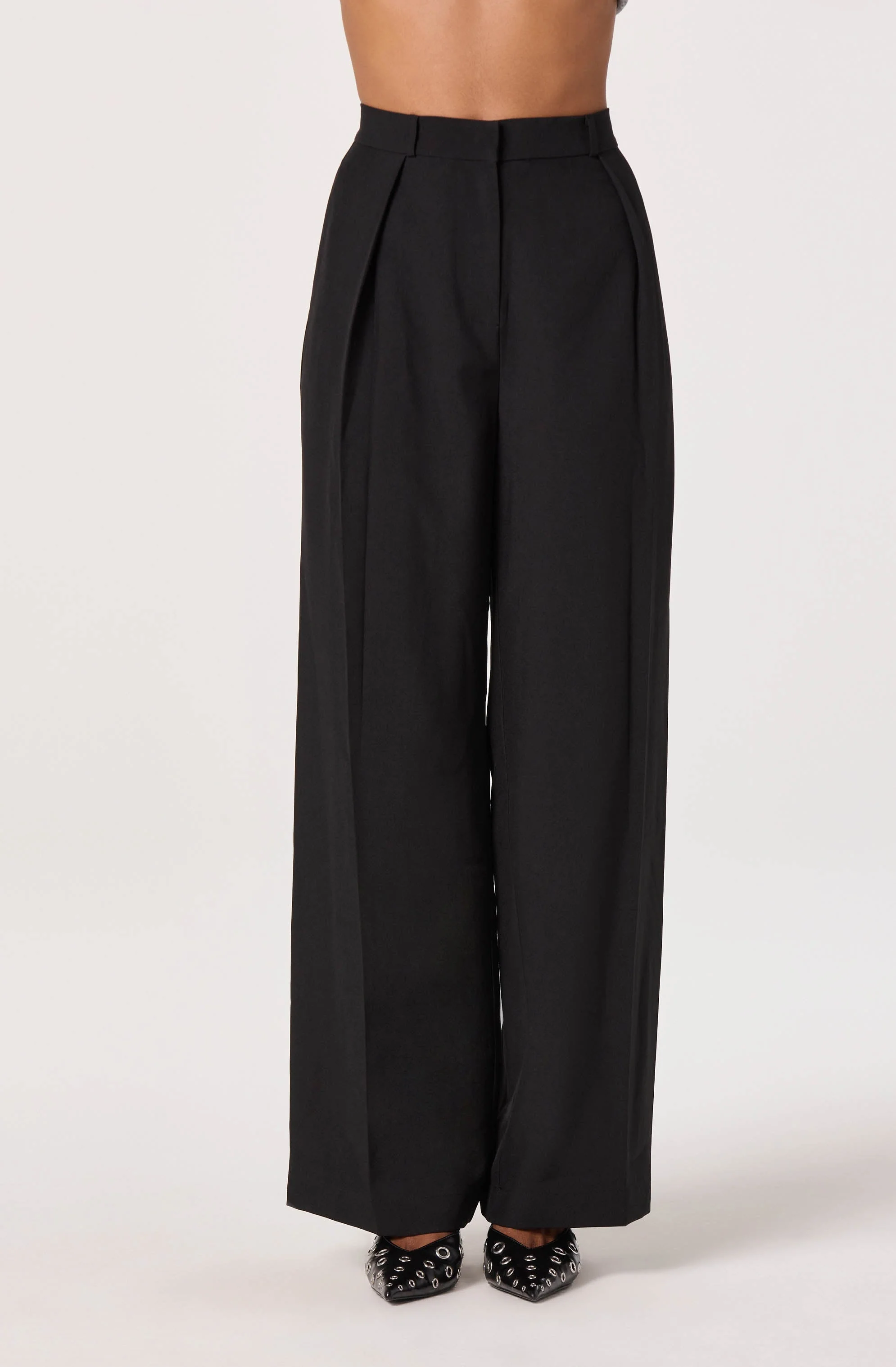 Pleated High Waist Trouser - Image 2
