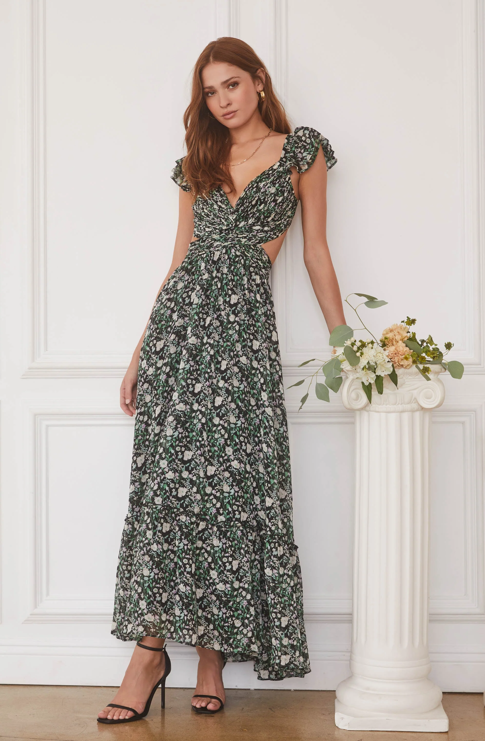 Primrose Floral Strappy Back Maxi Dress - Image 36