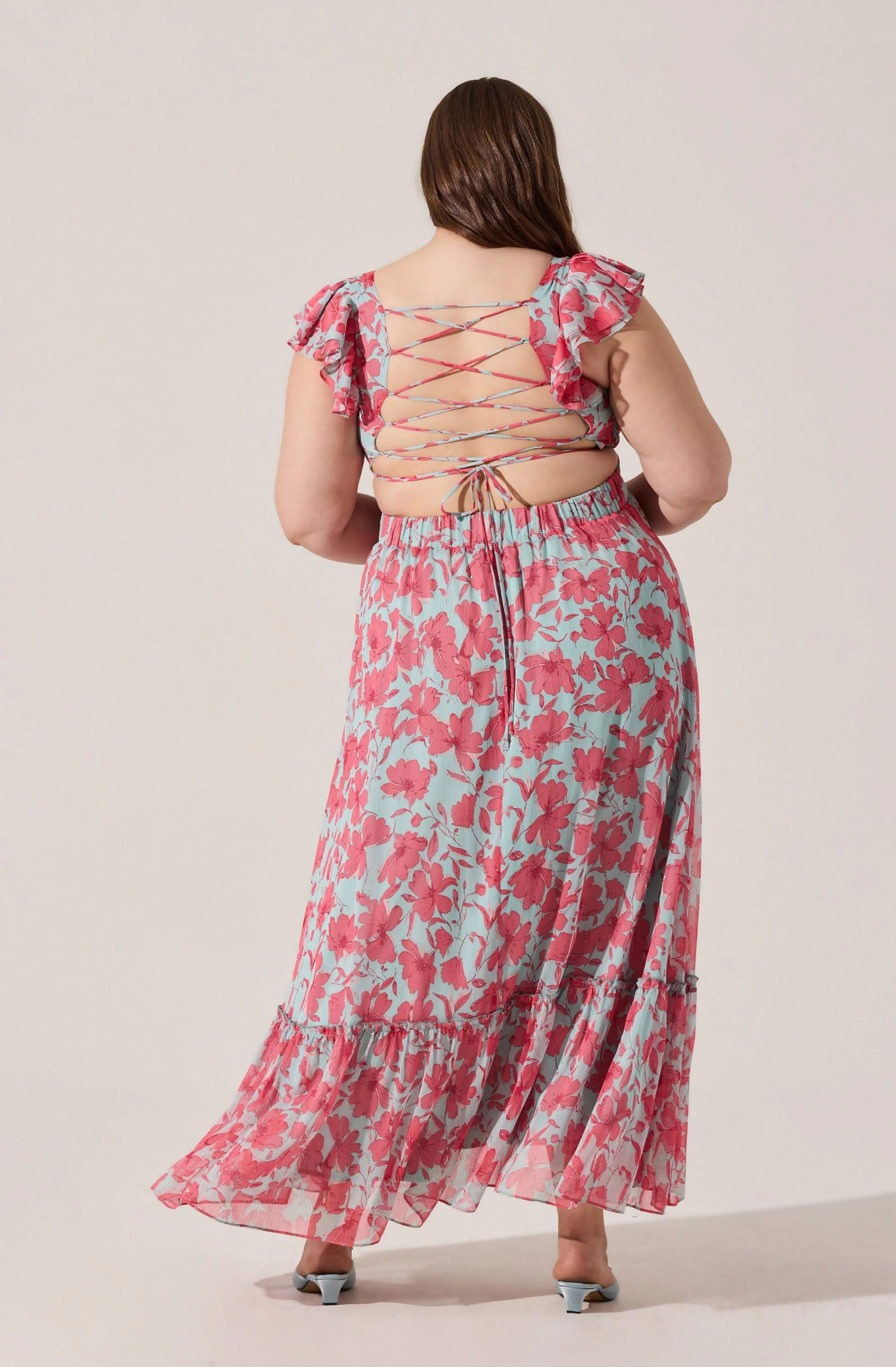 Primrose Floral Strappy Back Maxi Dress - Image 41