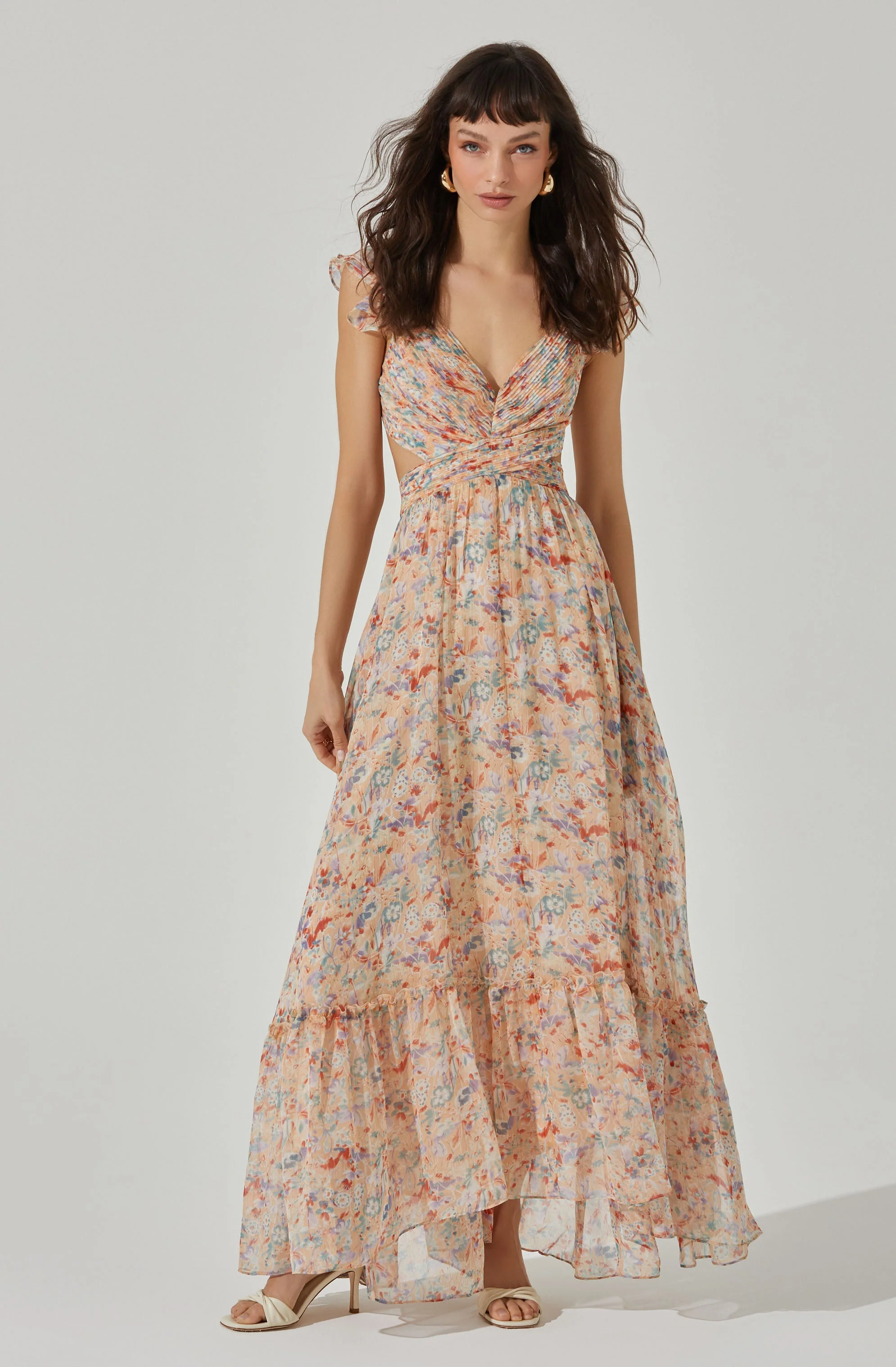 Primrose Floral Strappy Back Maxi Dress - Image 7