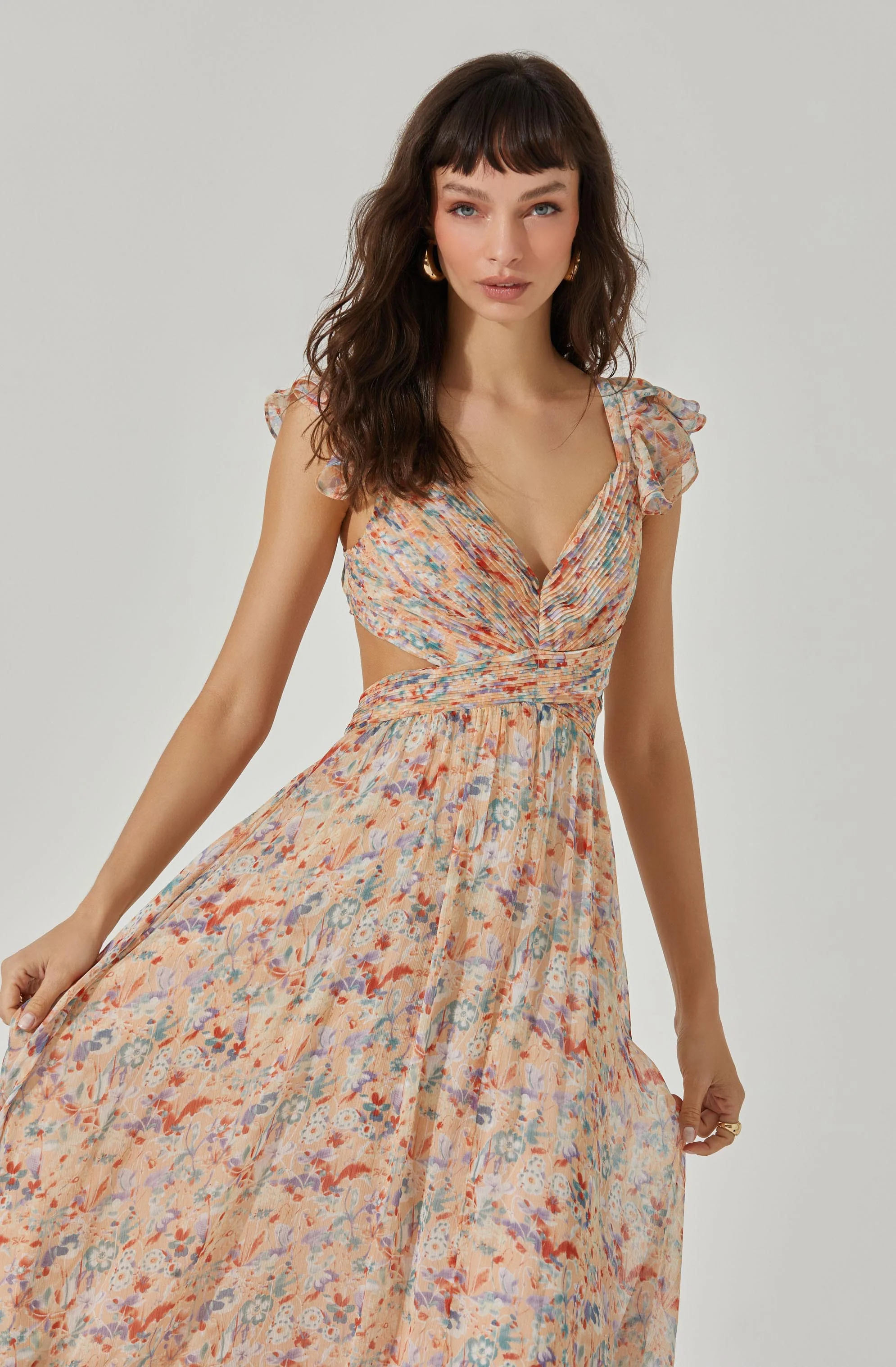 Primrose Floral Strappy Back Maxi Dress - Image 8
