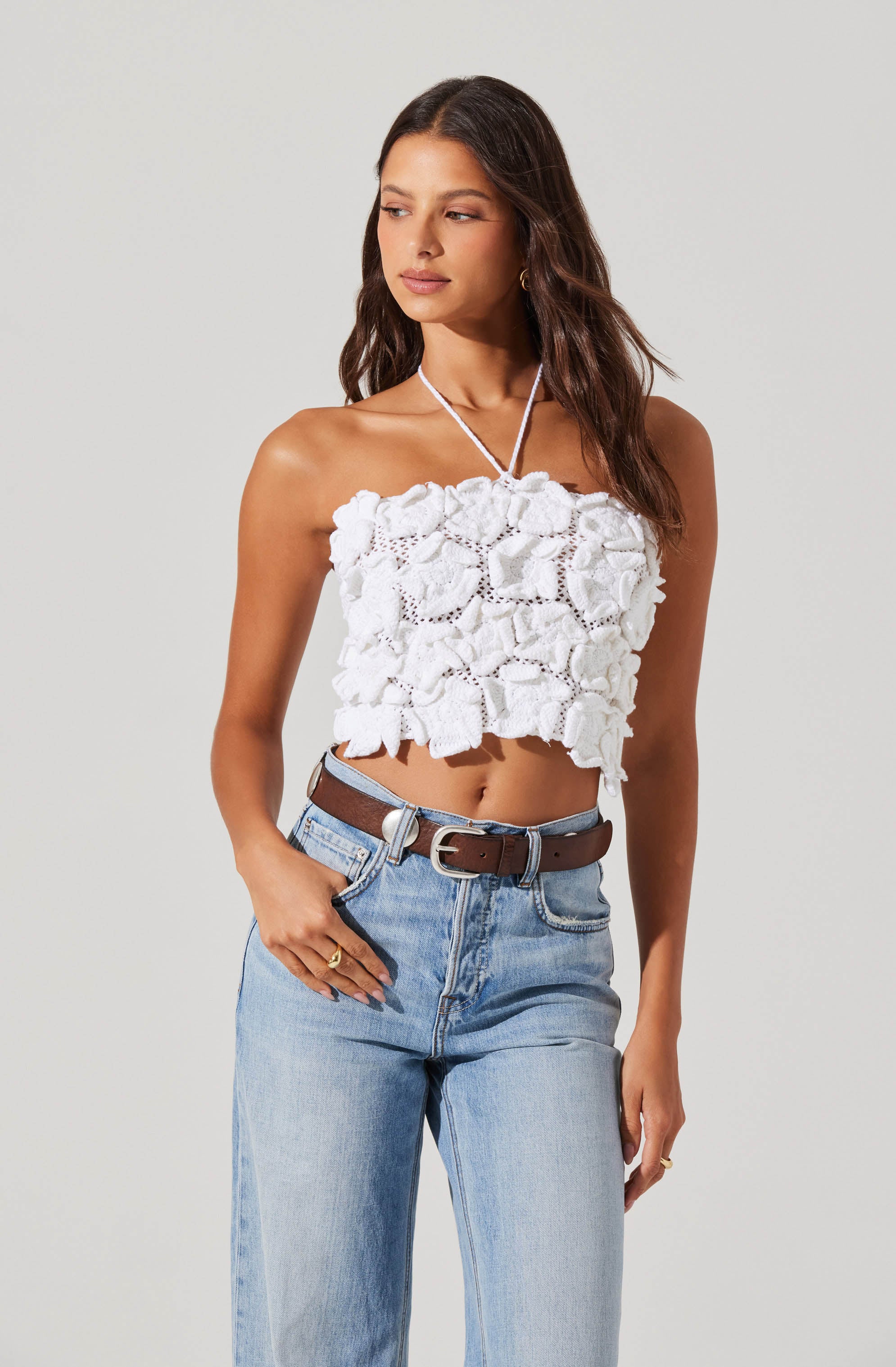 Primula Crochet 3D Floral Top - Image 5