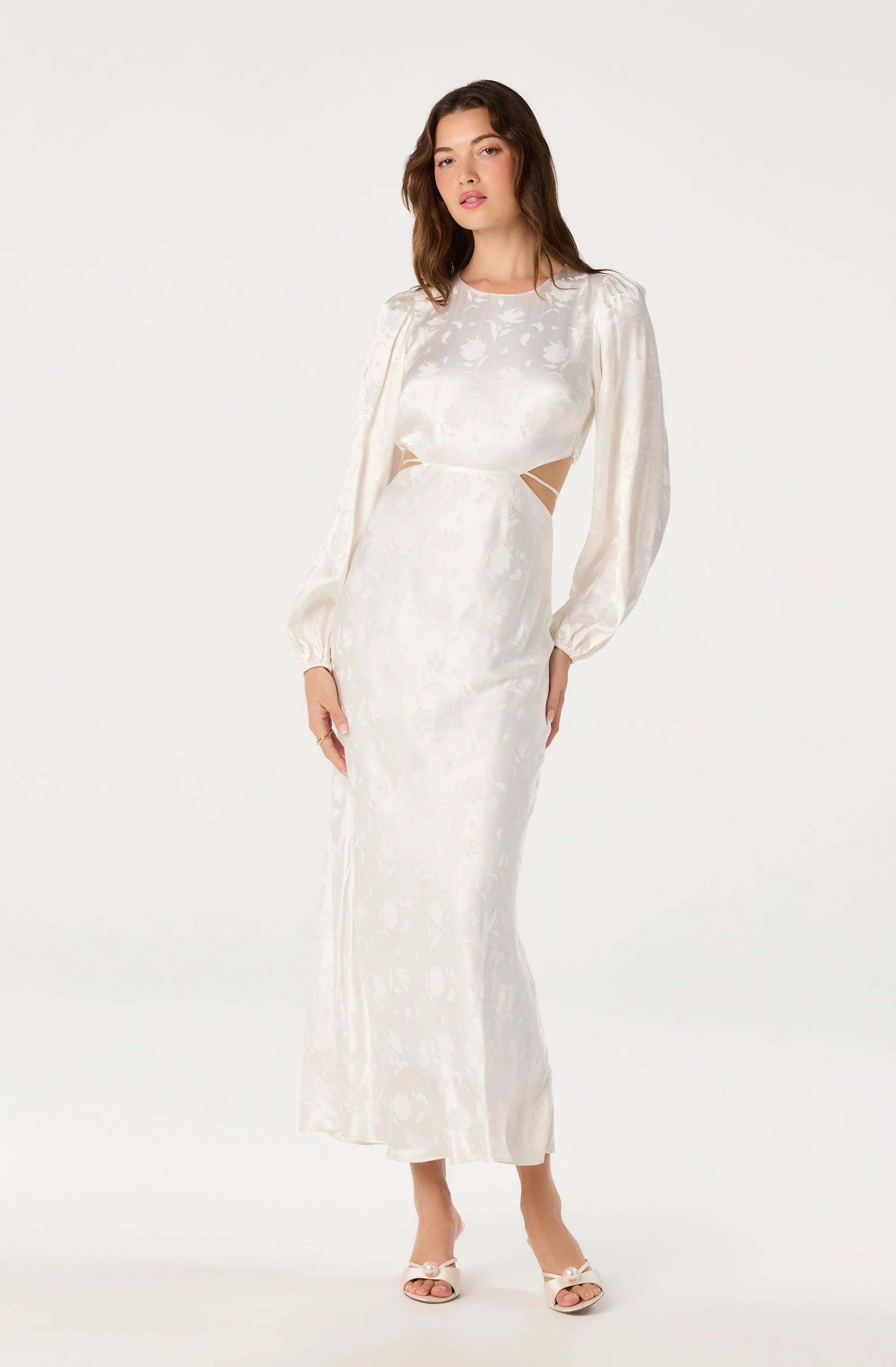 Quinn Floral Jacquard Maxi Dress - Image 4