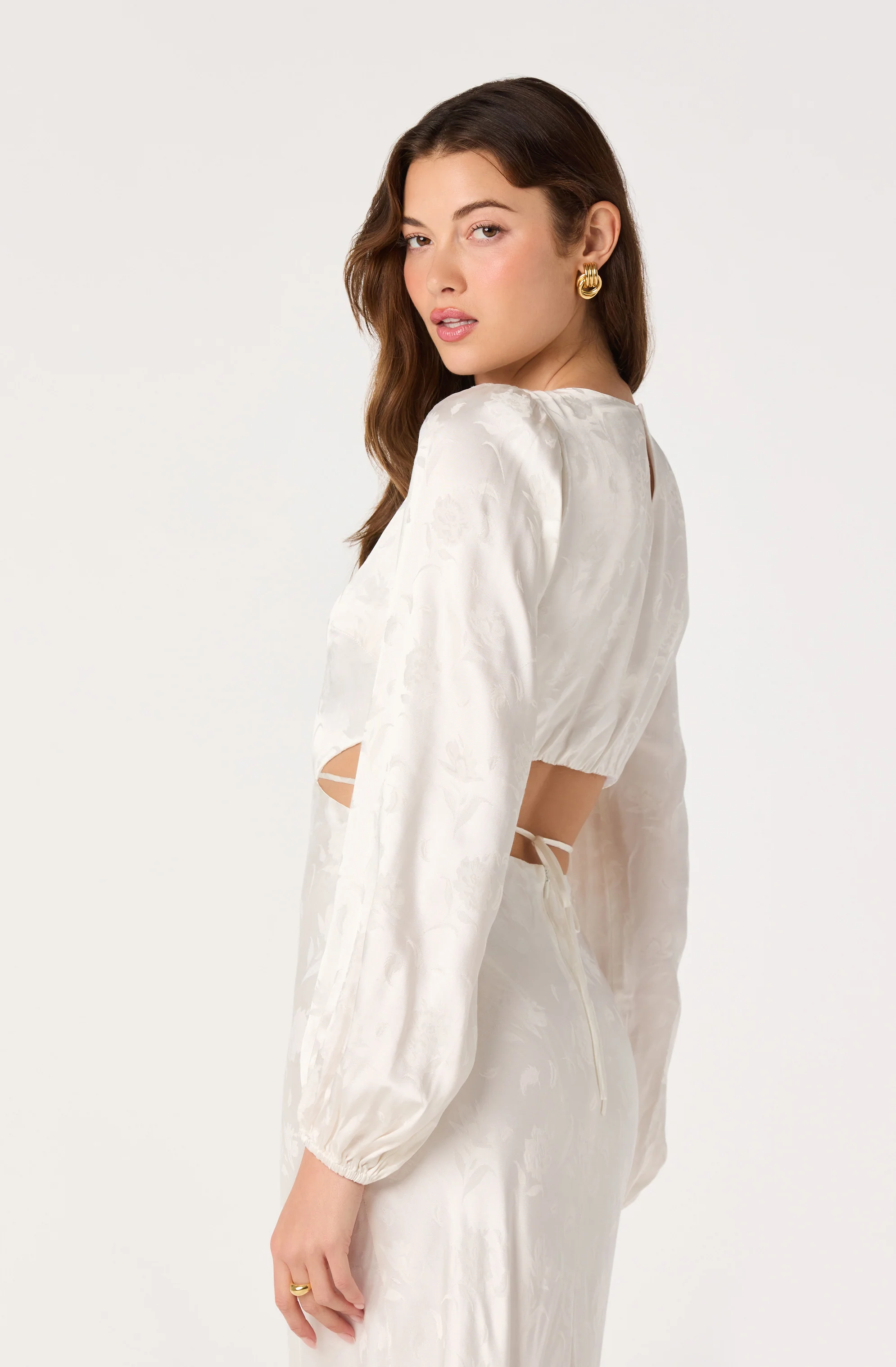 Quinn Floral Jacquard Maxi Dress - Image 6