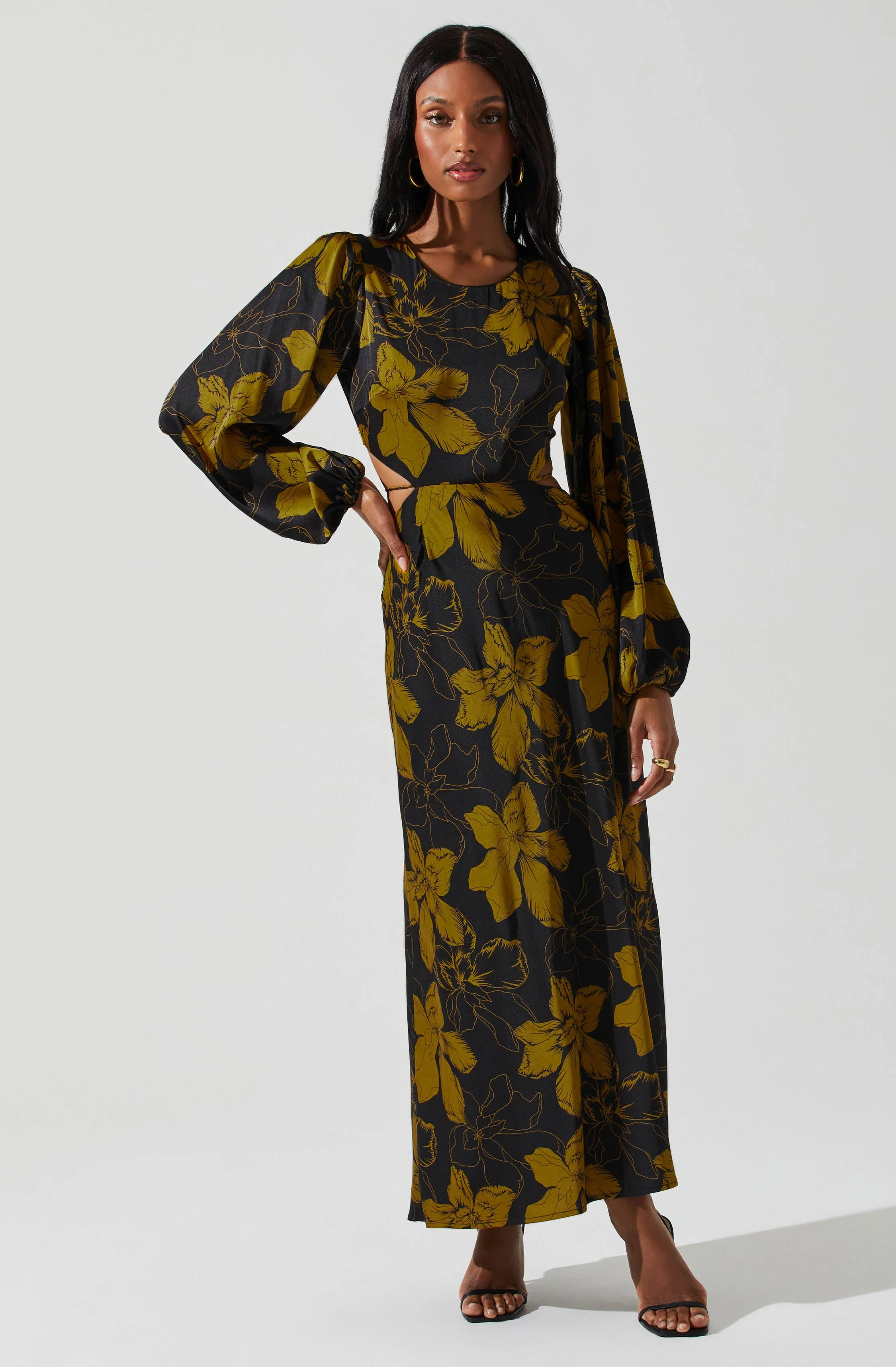 Quinn Floral Cutout Maxi Dress - Image 21