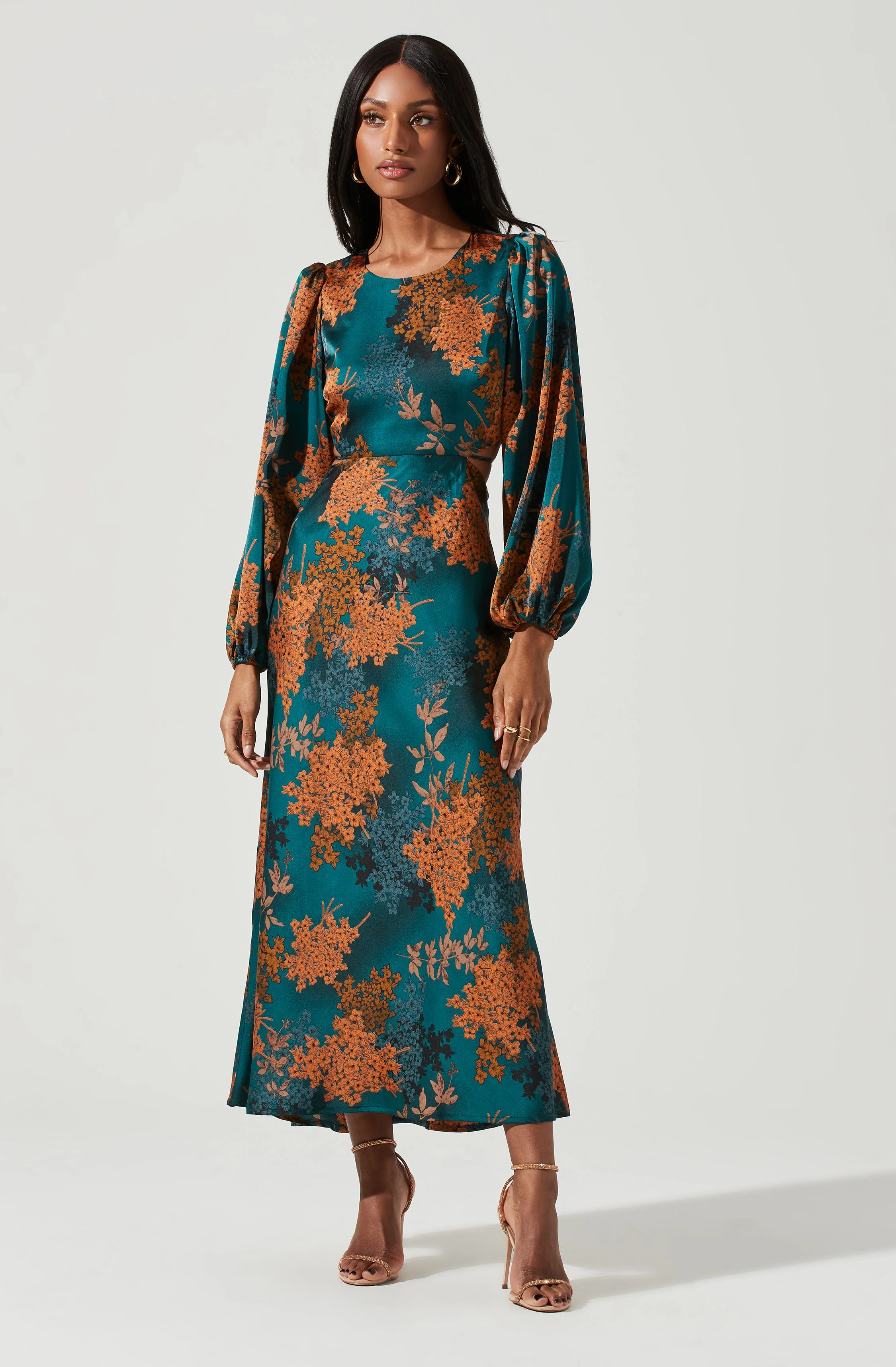 Quinn Floral Cutout Maxi Dress - Image 3
