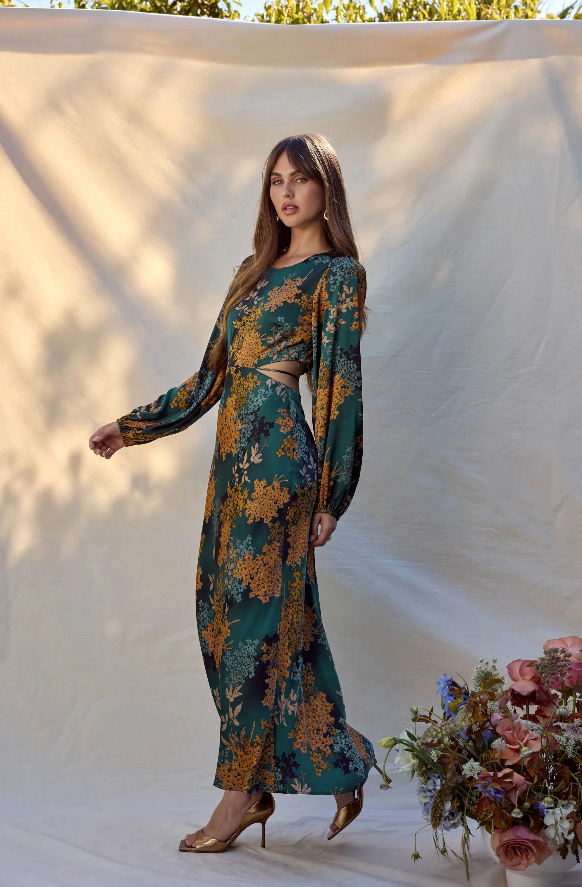 Quinn Floral Cutout Maxi Dress - Image 6