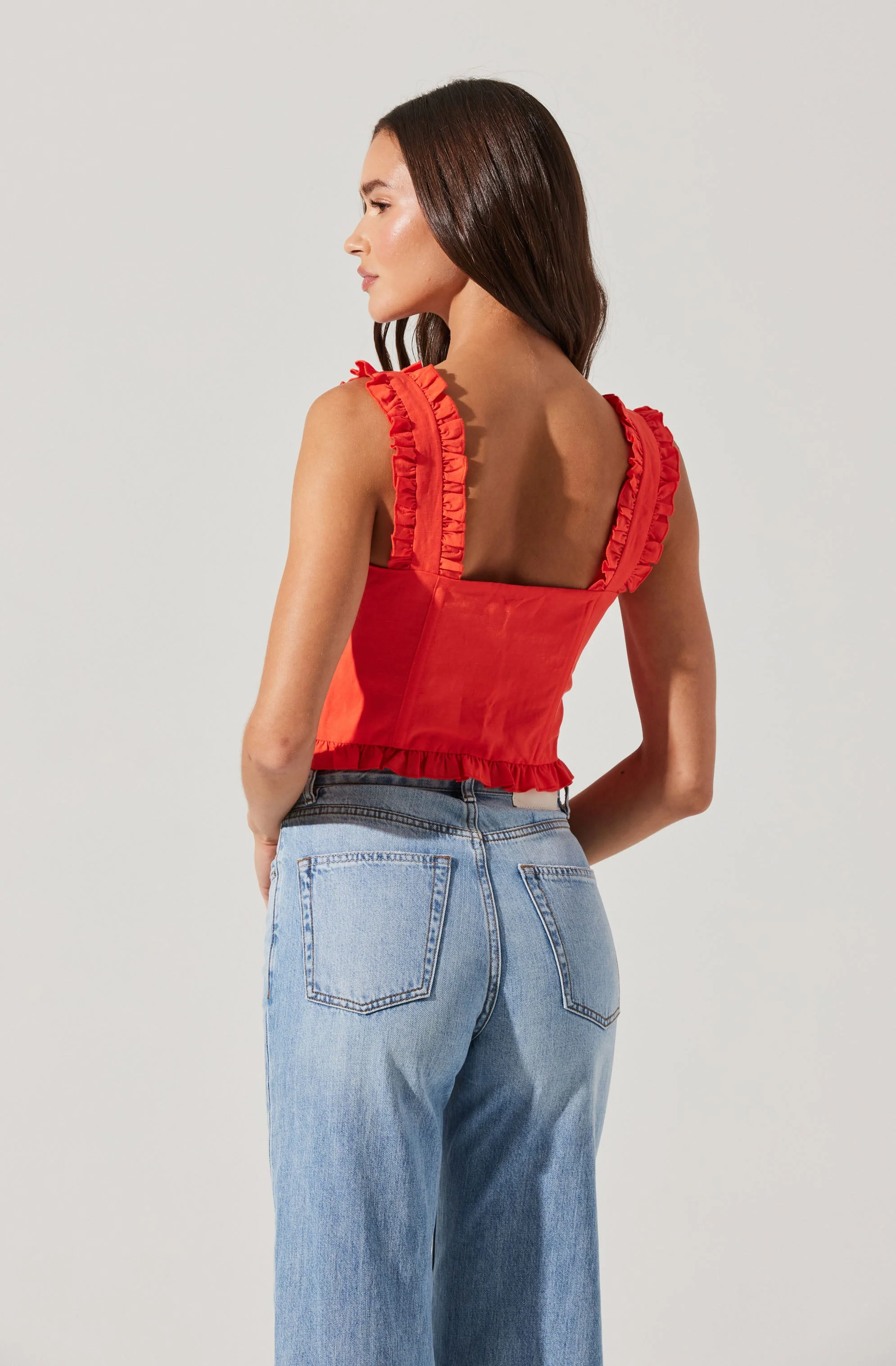 Raelyn Ruffle Trim Corset Top - Image 2