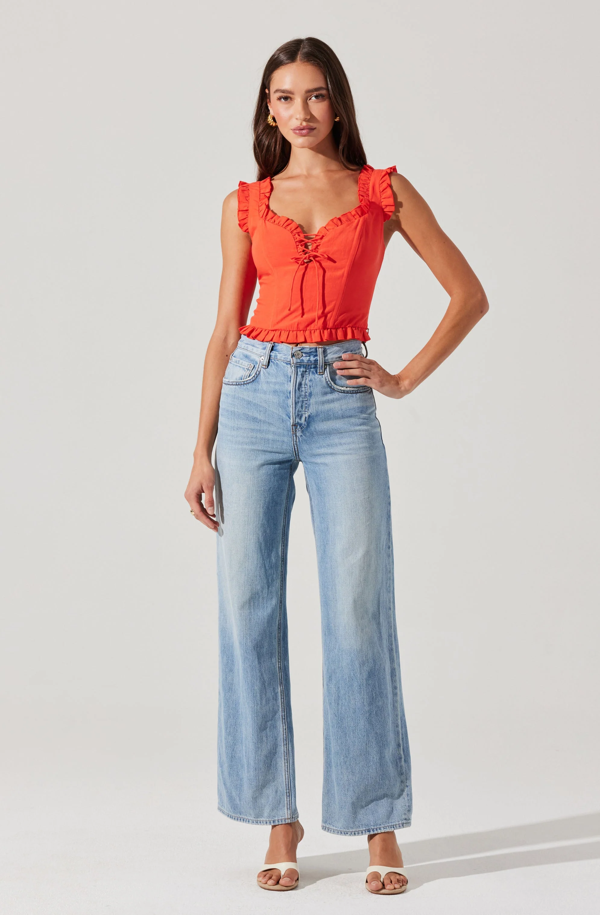 Raelyn Ruffle Trim Corset Top - Image 3