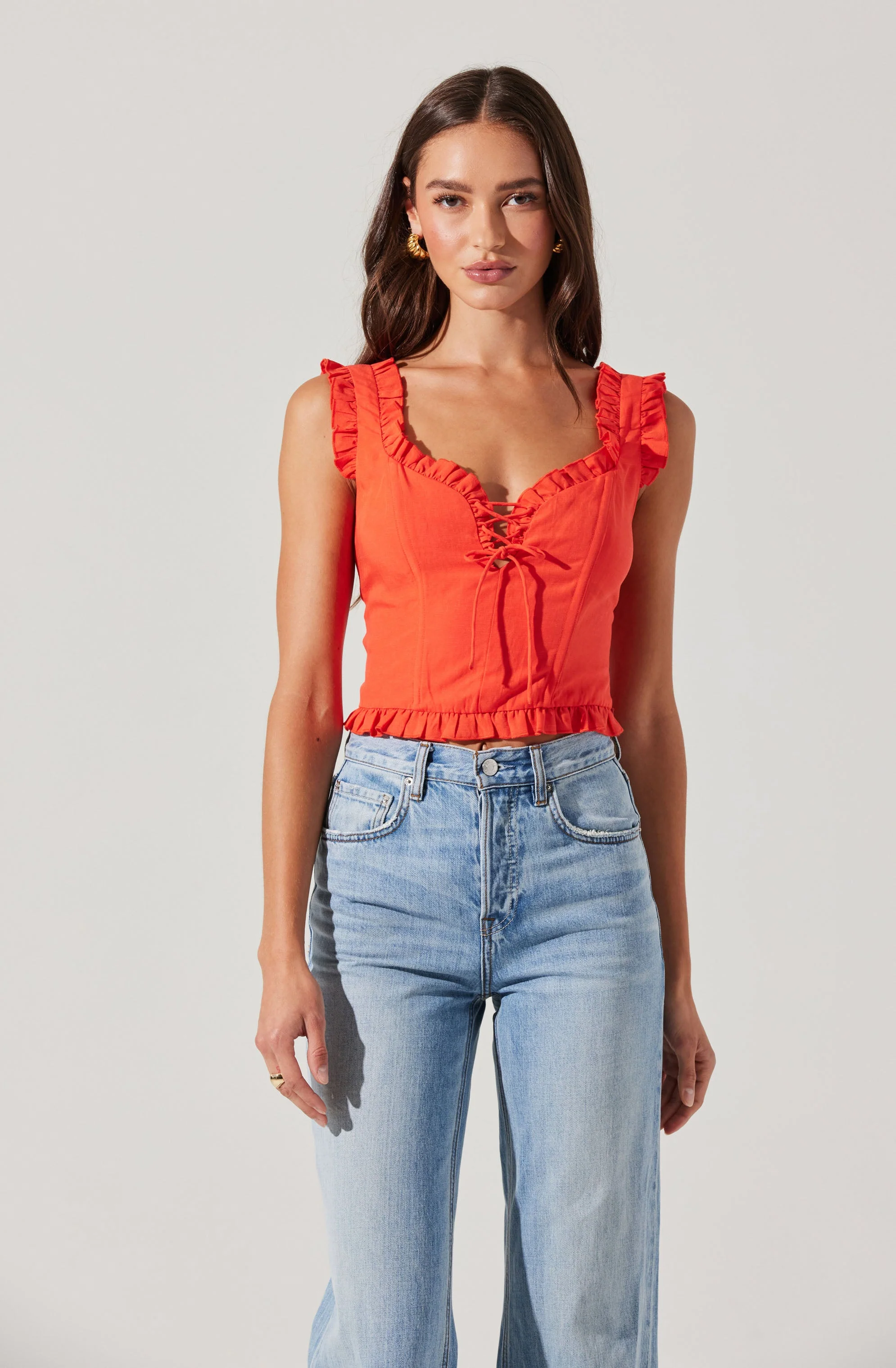Raelyn Ruffle Trim Corset Top - Image 5