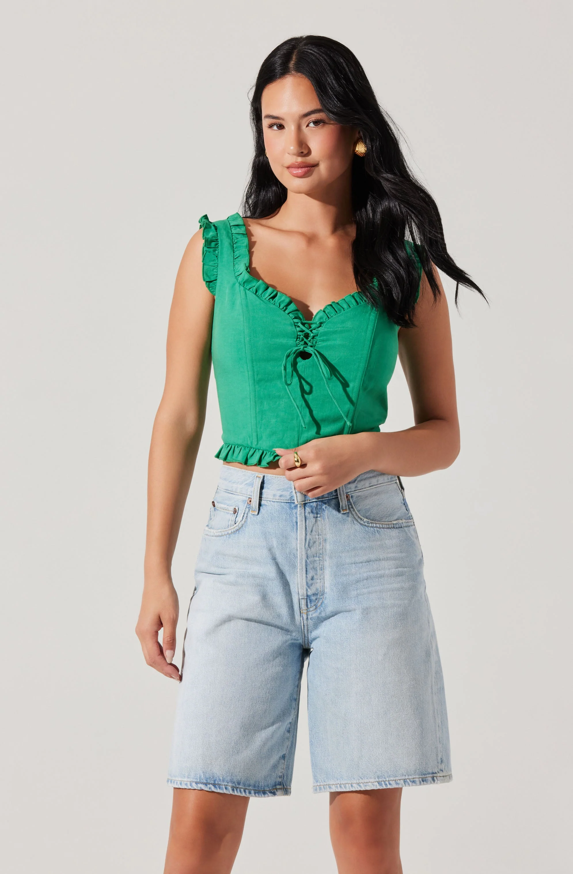 Raelyn Ruffle Trim Corset Top - Image 8